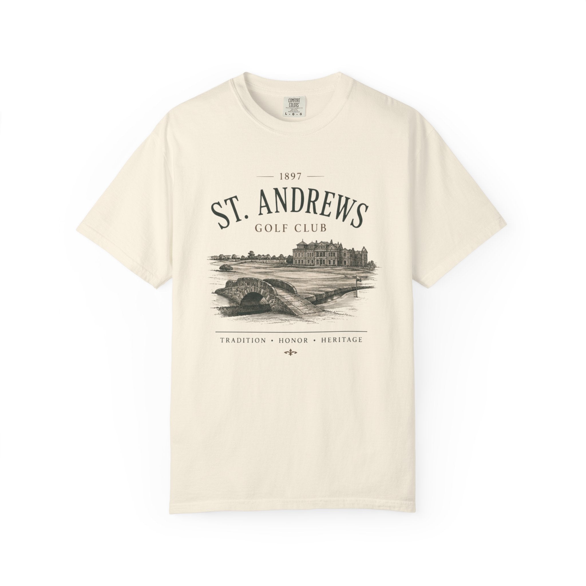 St. Andrews Golf Club T-Shirt — Vintage Links Illustration Tee