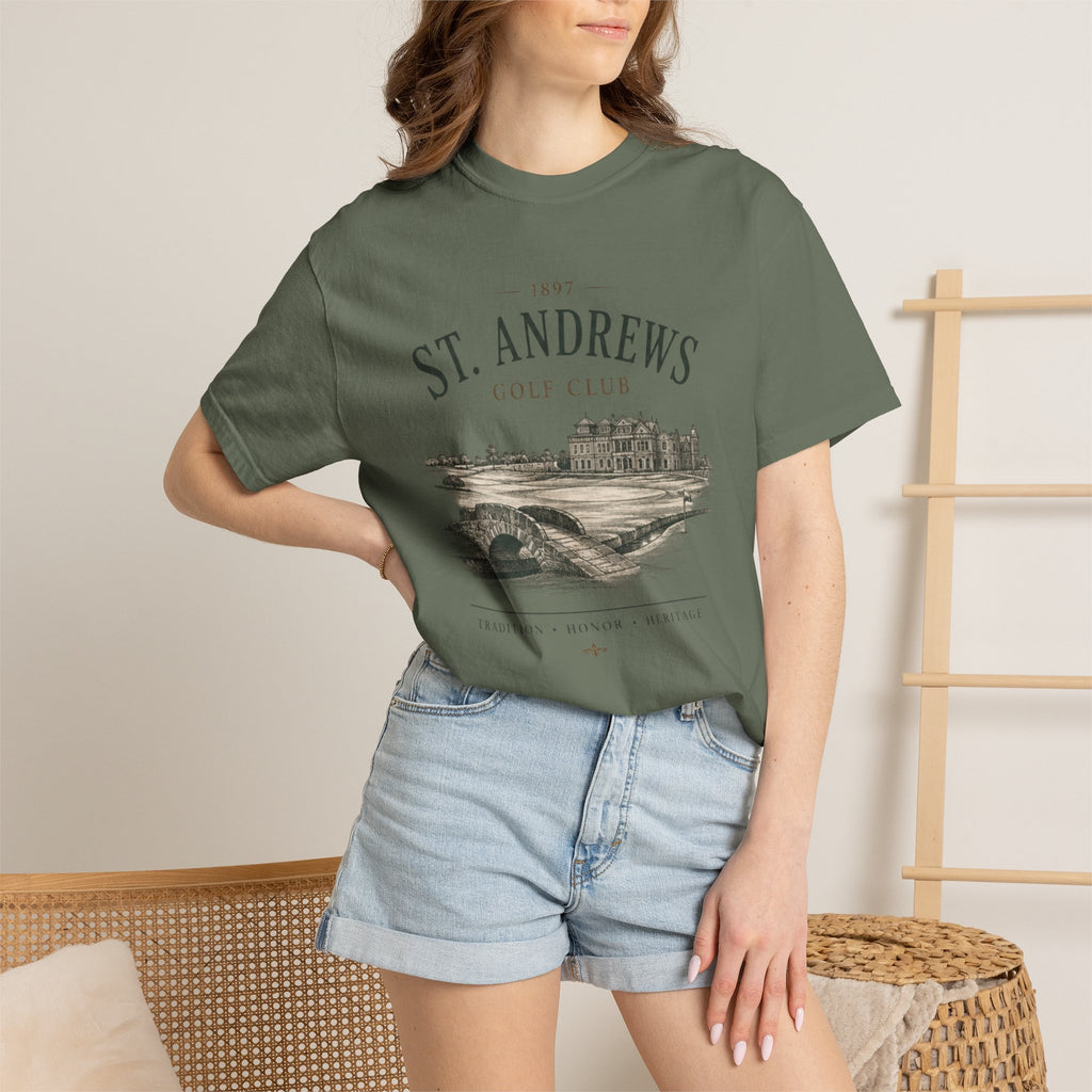 St. Andrews Golf Club T-Shirt — Vintage Links Illustration Tee