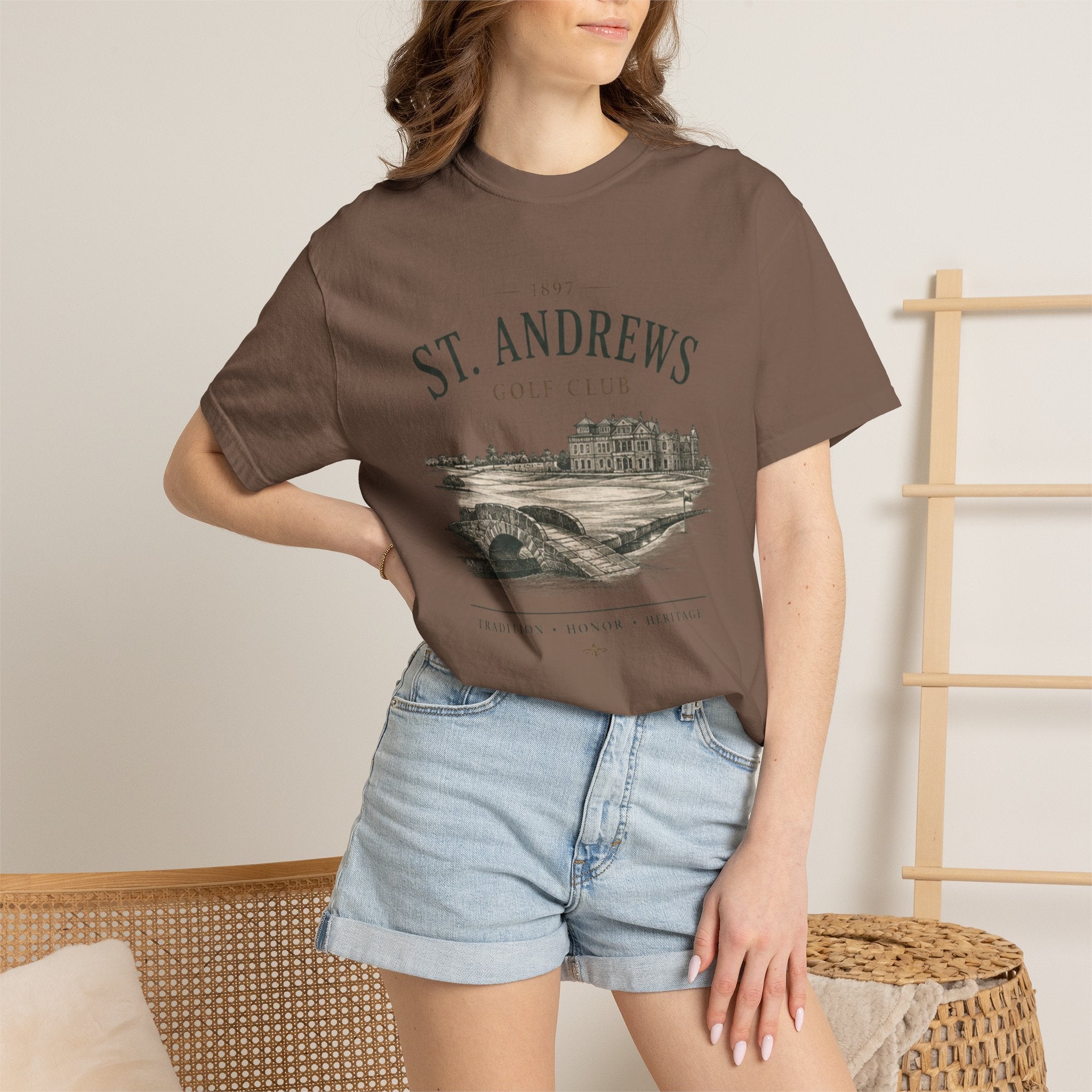 St. Andrews Golf Club T-Shirt — Vintage Links Illustration Tee