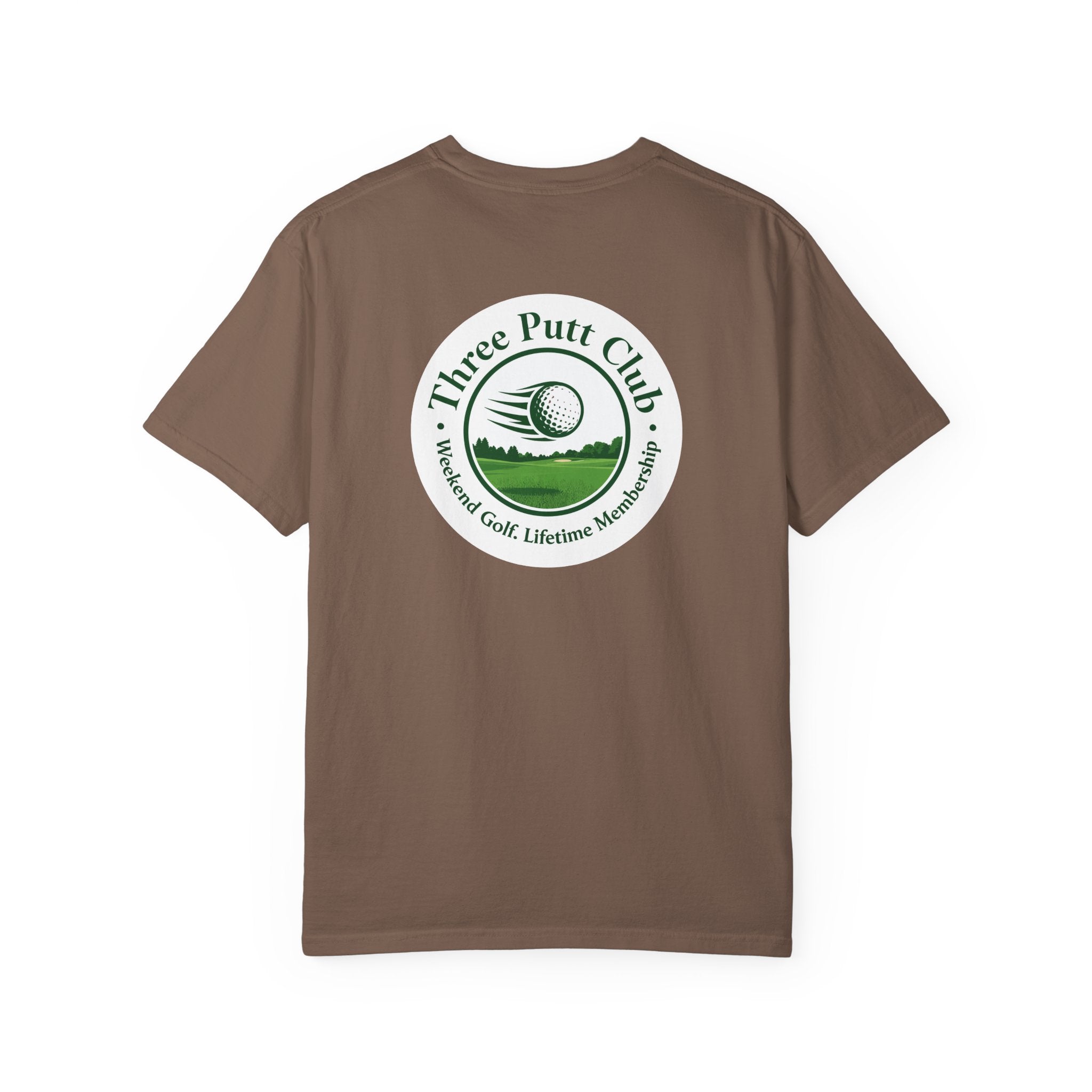Three Putt Club Golf T‑Shirt — Vintage Course Logo Tee