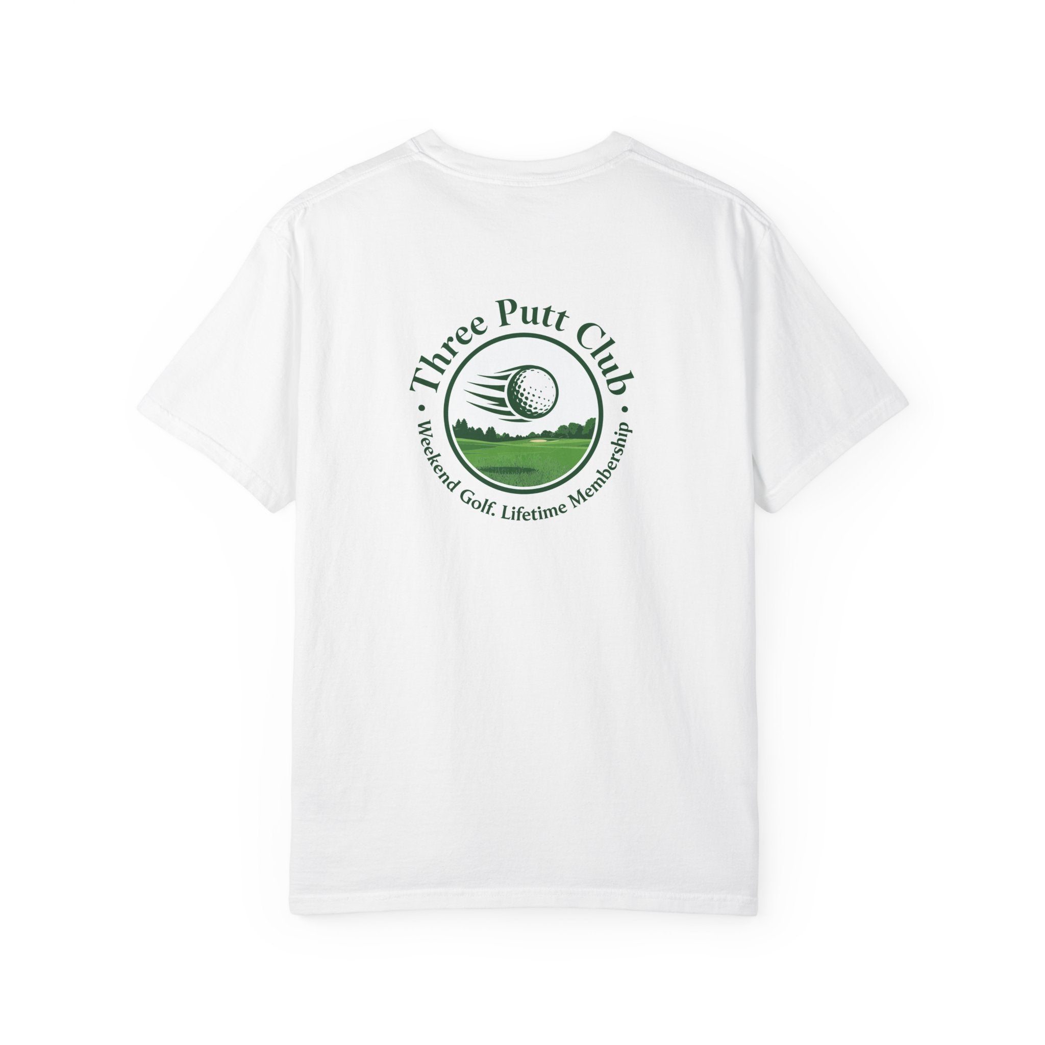 Three Putt Club Golf T‑Shirt — Vintage Course Logo Tee