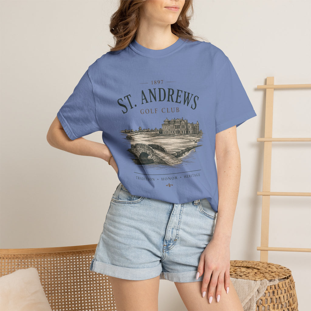 St. Andrews Golf Club T-Shirt — Vintage Links Illustration Tee
