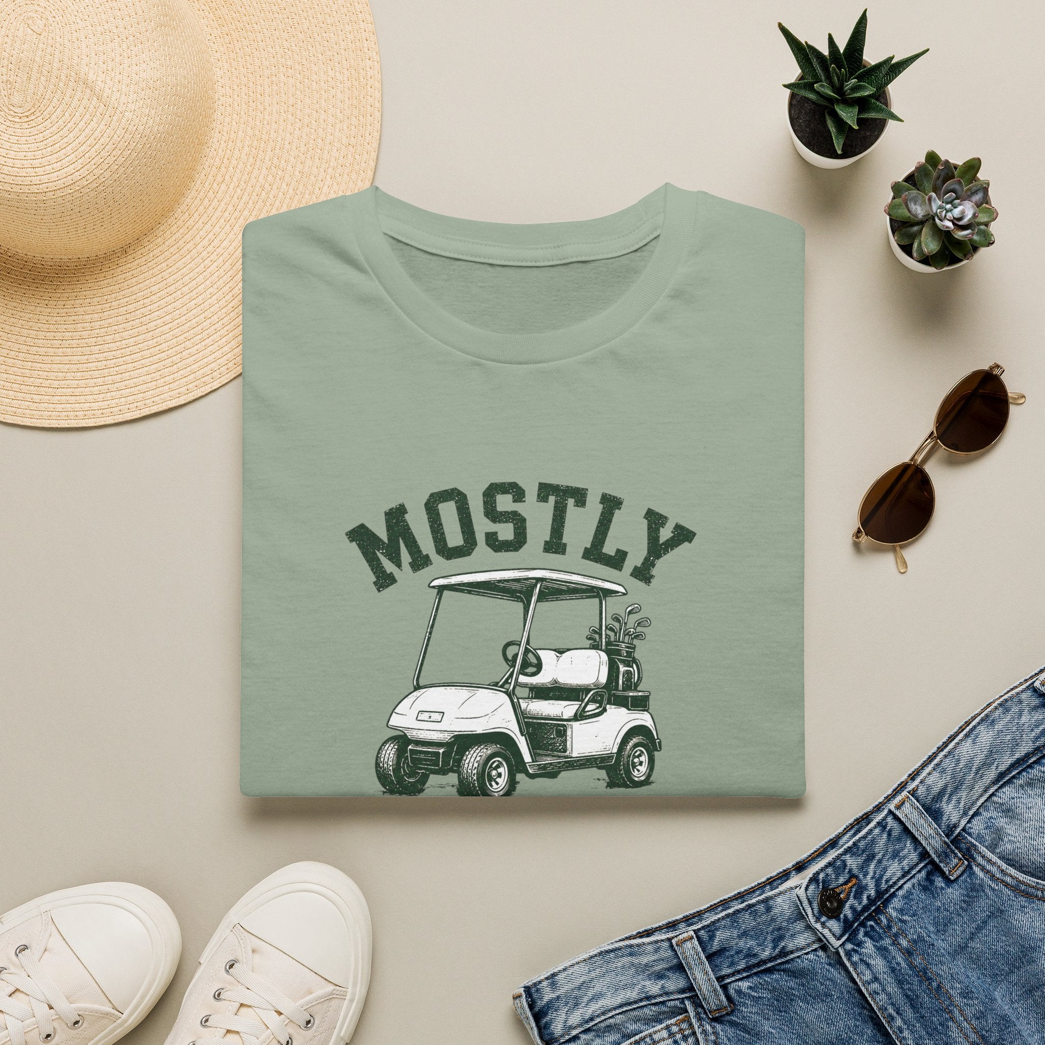 Mostly Here for the Cart - T-Shirt