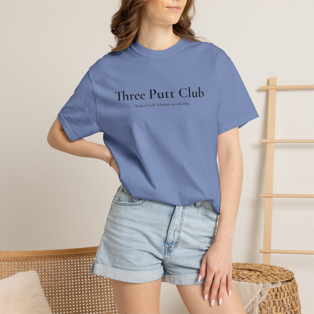 Three Putt Club Golf T‑Shirt — Vintage Course Logo Tee
