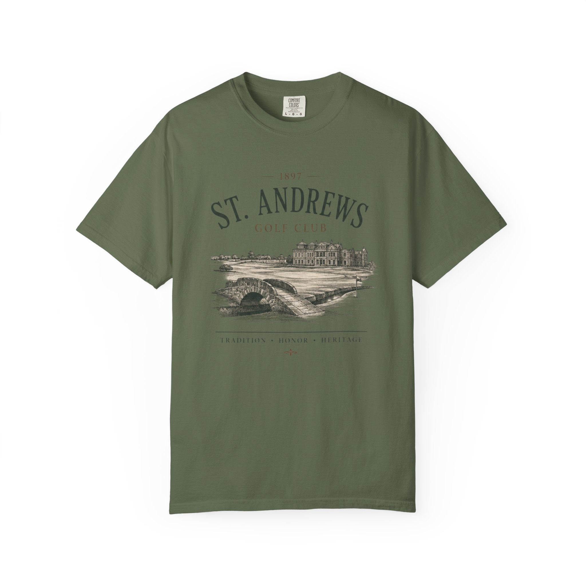 St. Andrews Golf Club T-Shirt — Vintage Links Illustration Tee