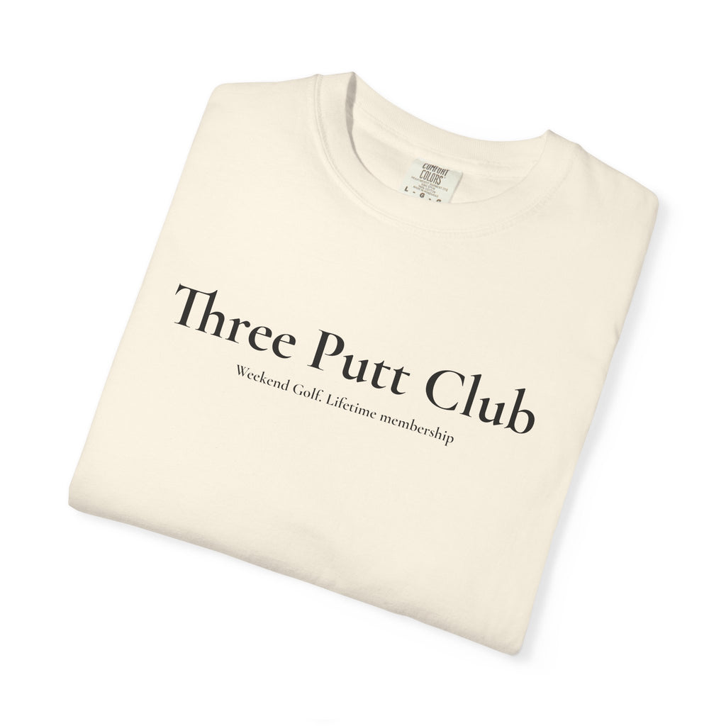 Three Putt Club Golf T‑Shirt — Vintage Course Logo Tee