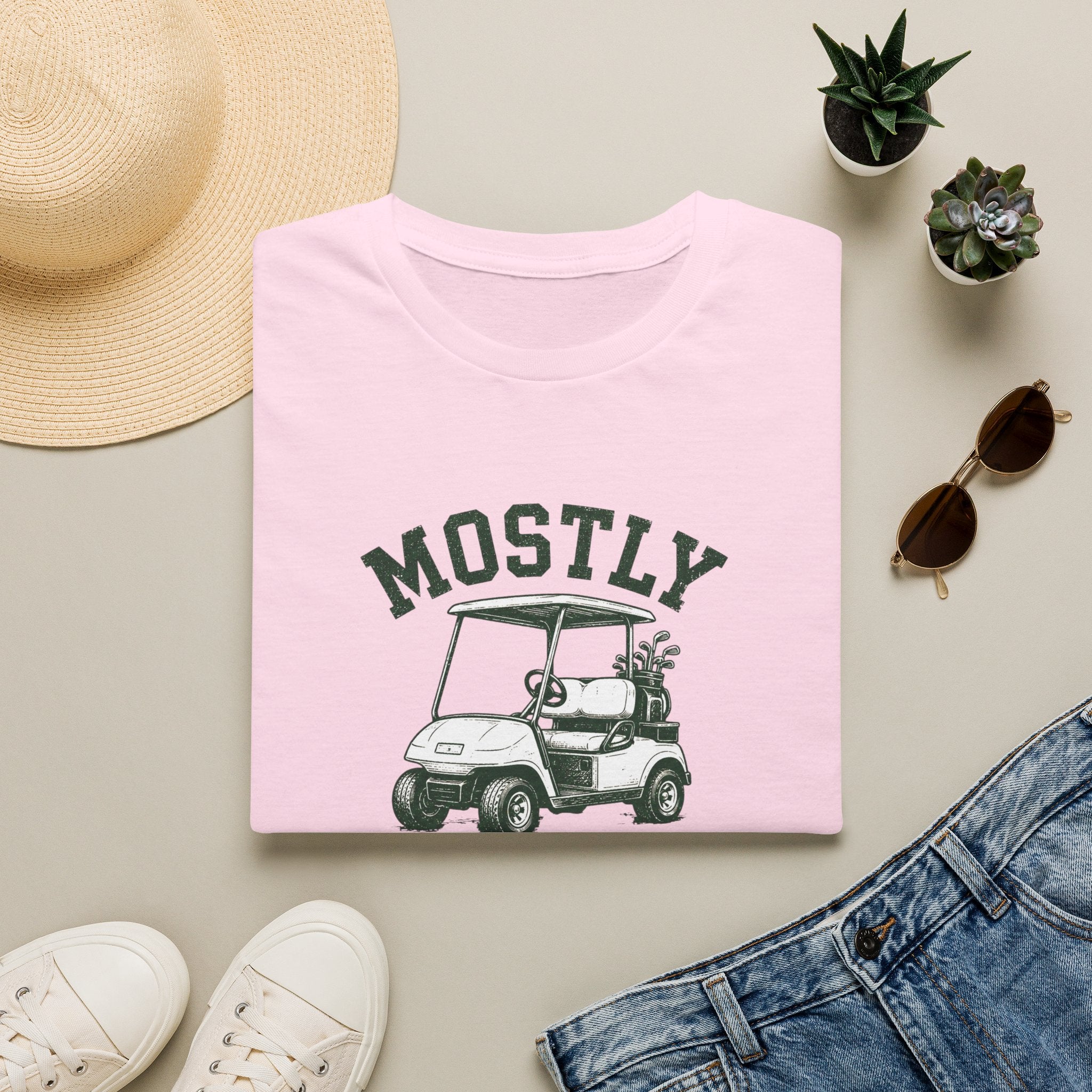 Mostly Here for the Cart - T-Shirt