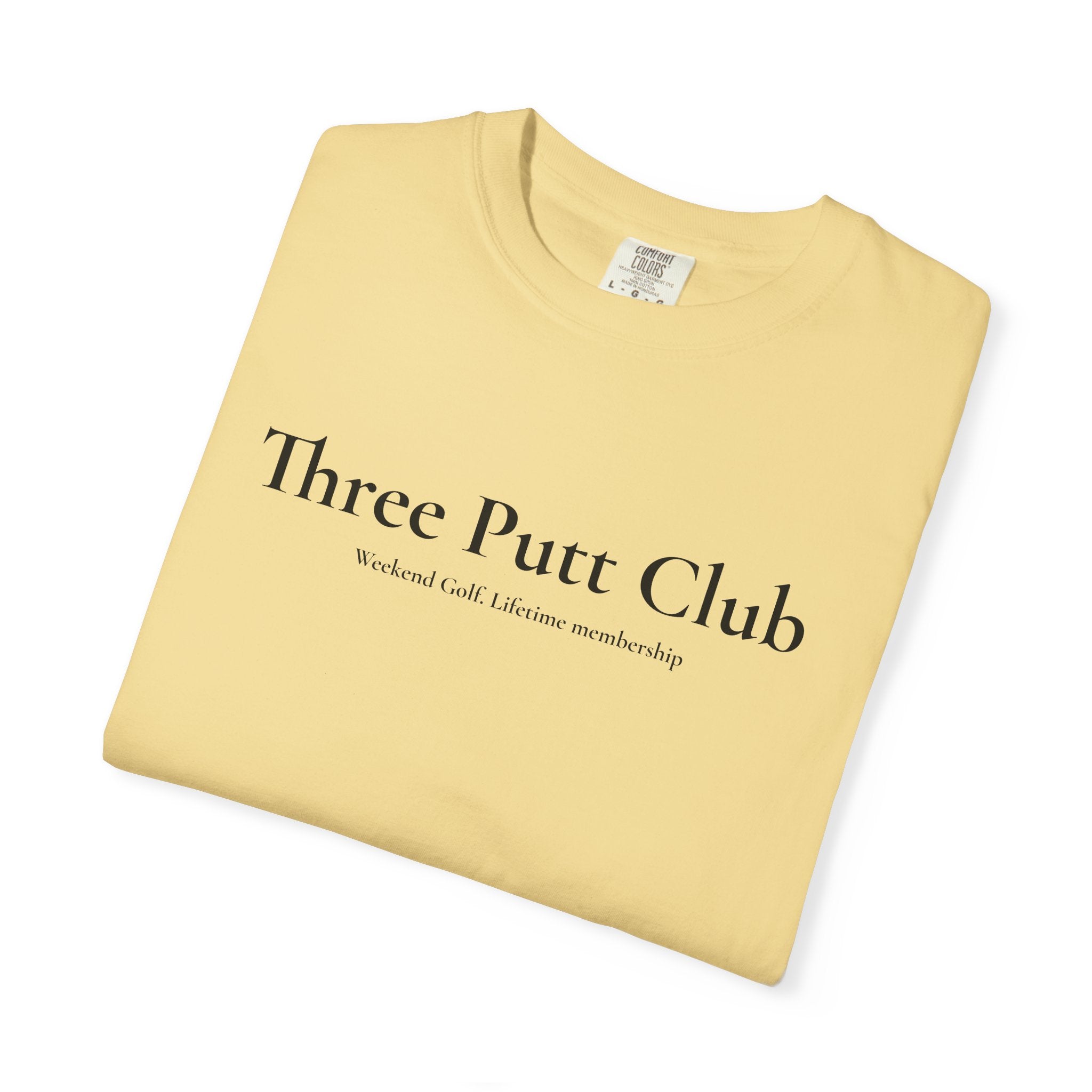 Three Putt Club Golf T‑Shirt — Vintage Course Logo Tee