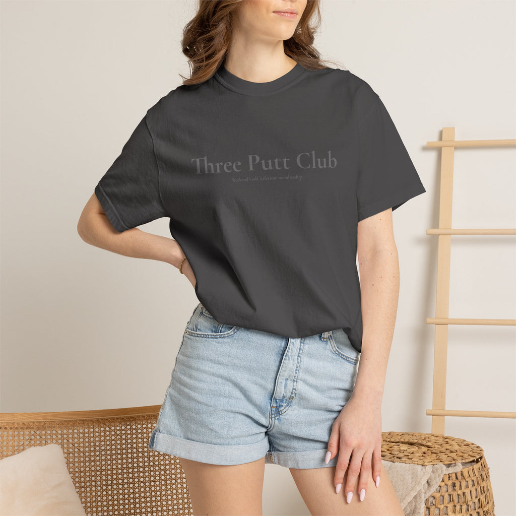 Three Putt Club Golf T‑Shirt — Vintage Course Logo Tee
