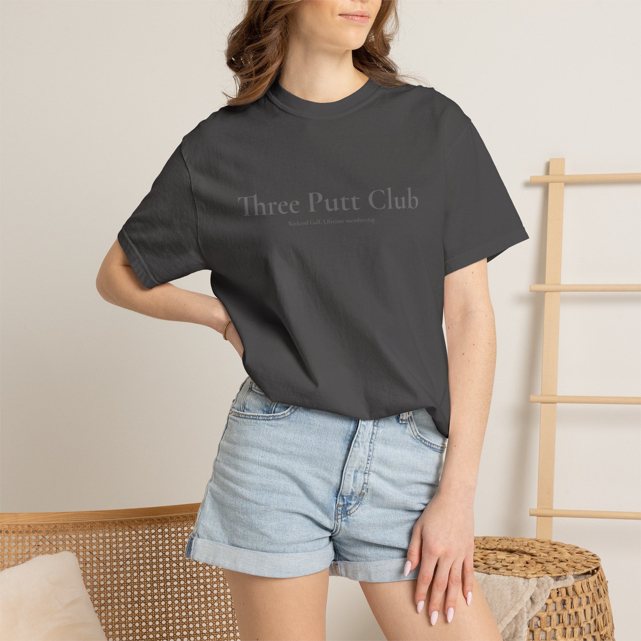 Three Putt Club Golf T‑Shirt — Vintage Course Logo Tee