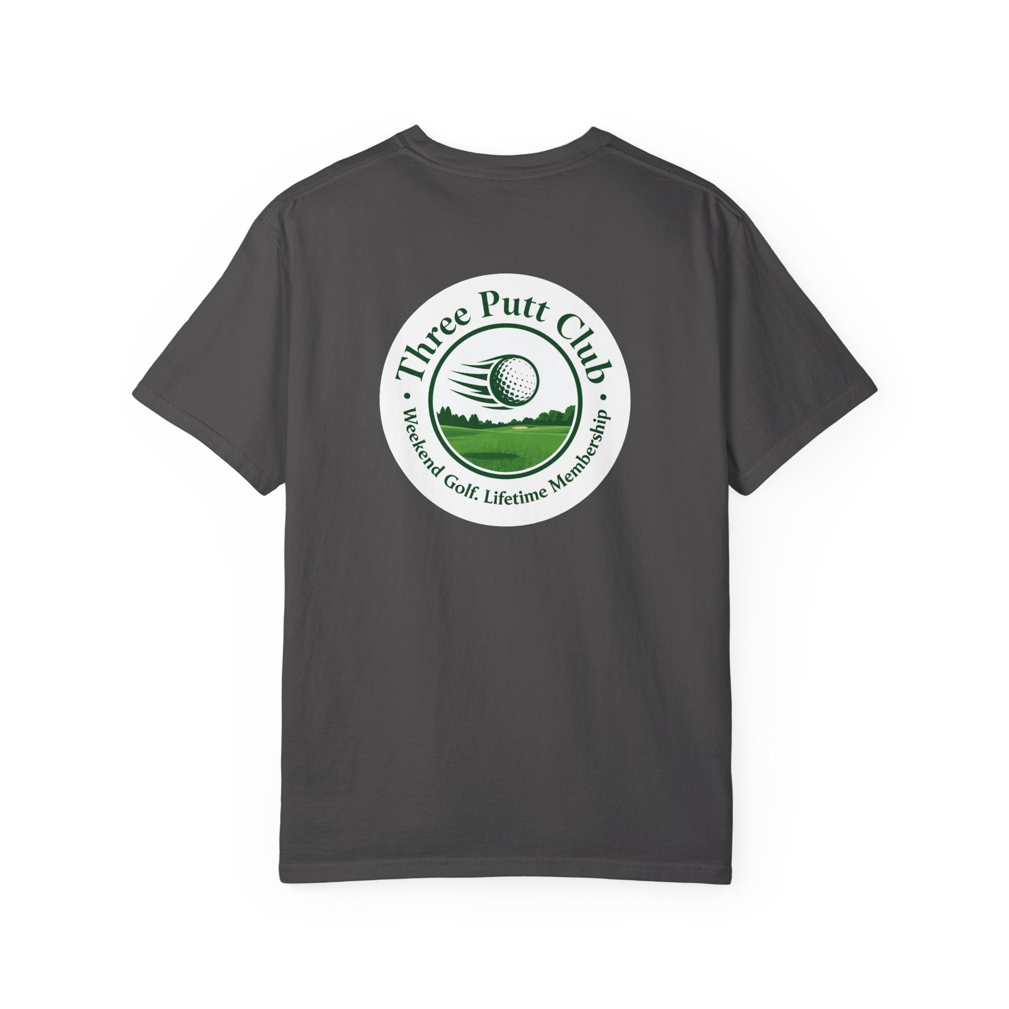 Three Putt Club Golf T‑Shirt — Vintage Course Logo Tee