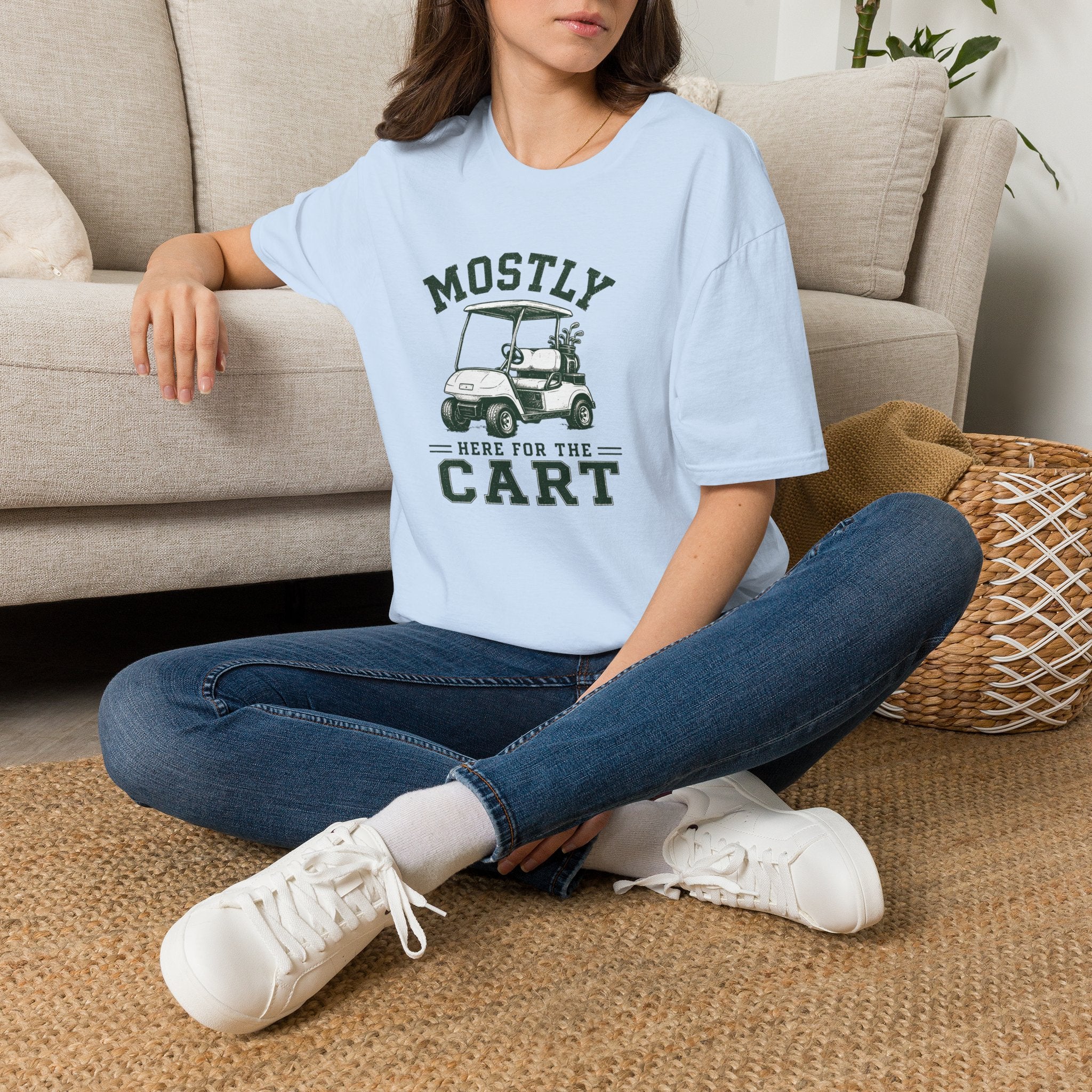 Mostly Here for the Cart - T-Shirt