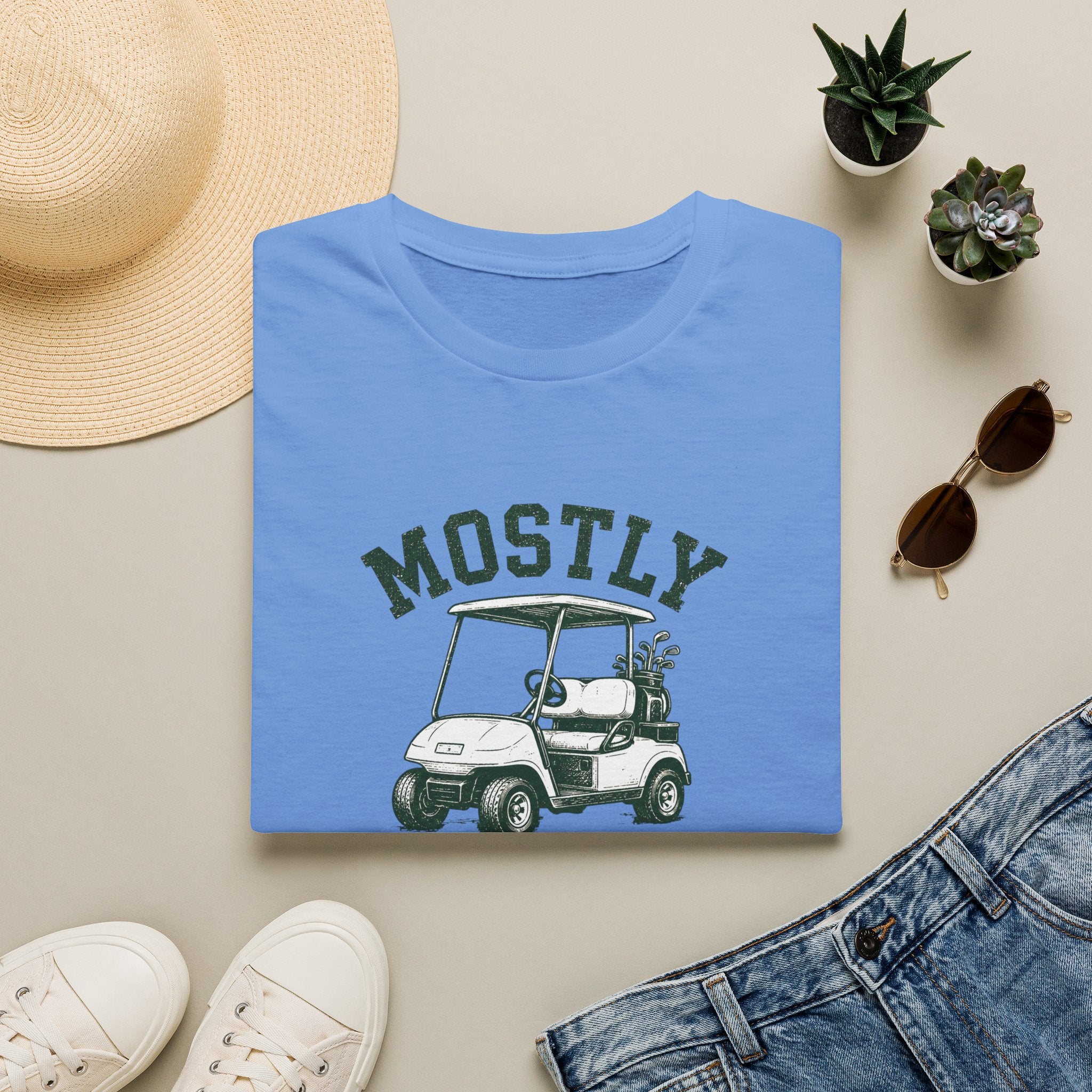Mostly Here for the Cart - T-Shirt
