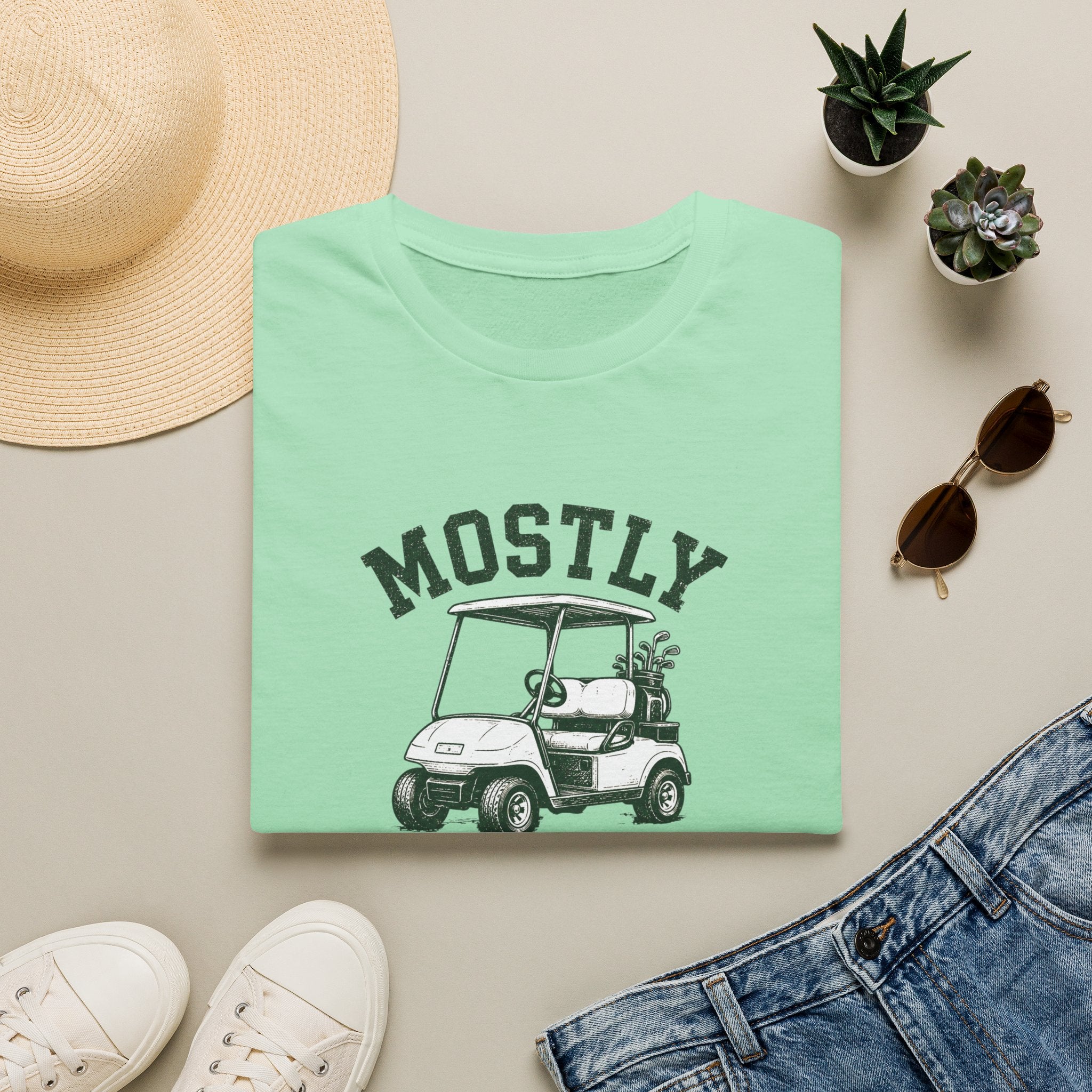 Mostly Here for the Cart - T-Shirt