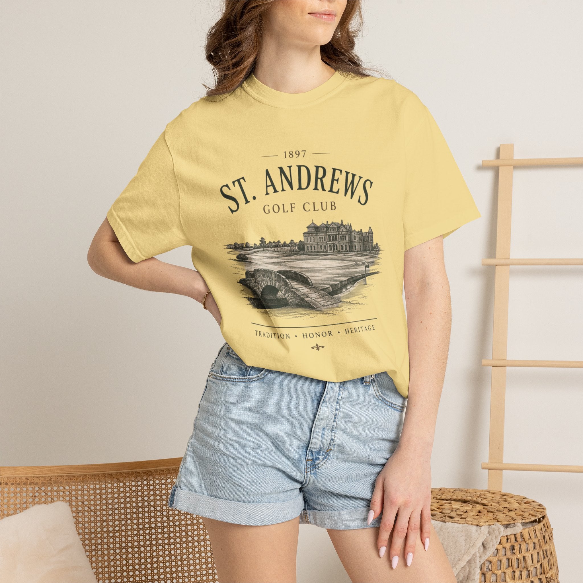 St. Andrews Golf Club T-Shirt — Vintage Links Illustration Tee