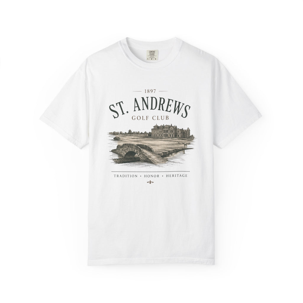St. Andrews Golf Club T-Shirt — Vintage Links Illustration Tee