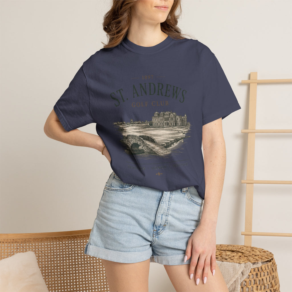 St. Andrews Golf Club T-Shirt — Vintage Links Illustration Tee