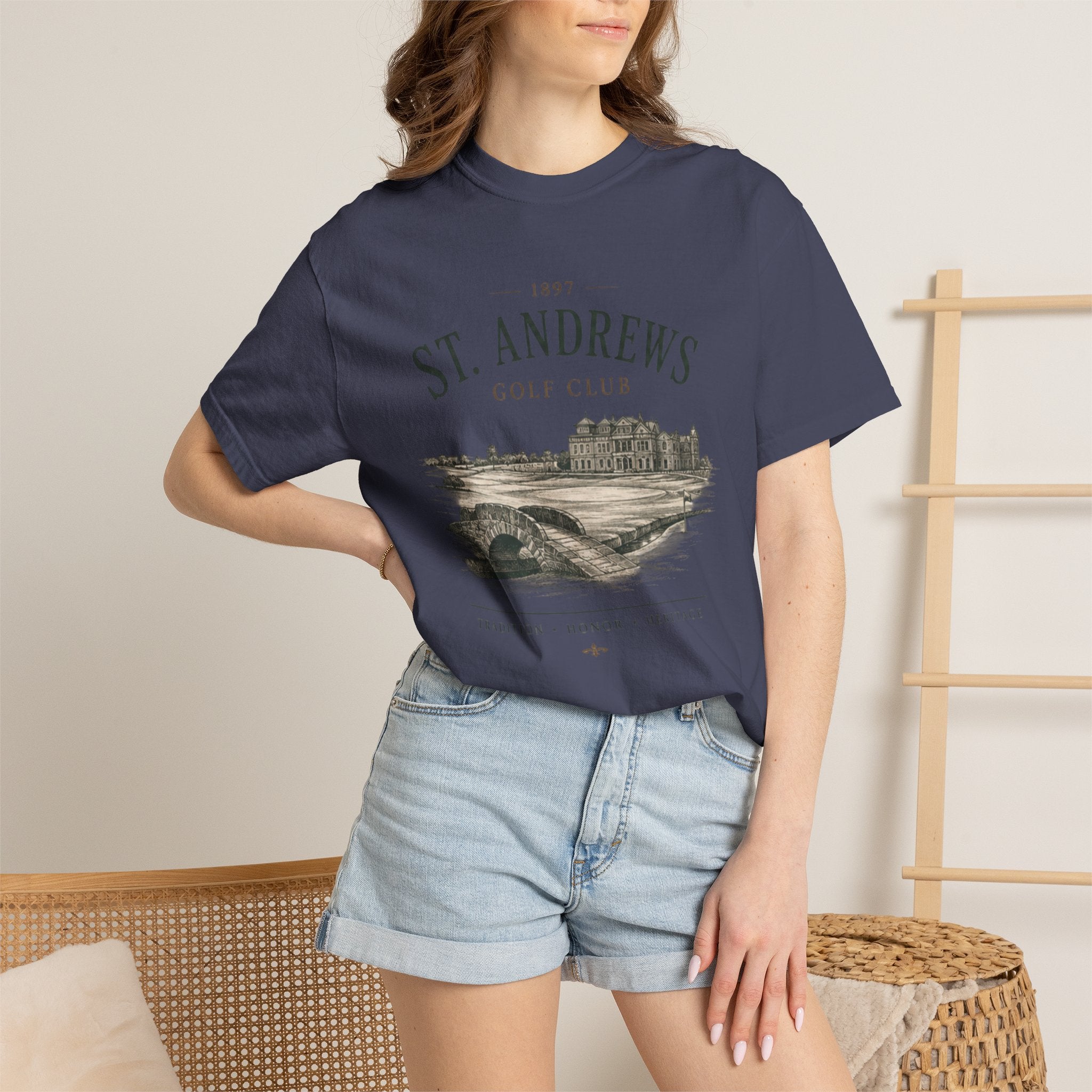 St. Andrews Golf Club T-Shirt — Vintage Links Illustration Tee