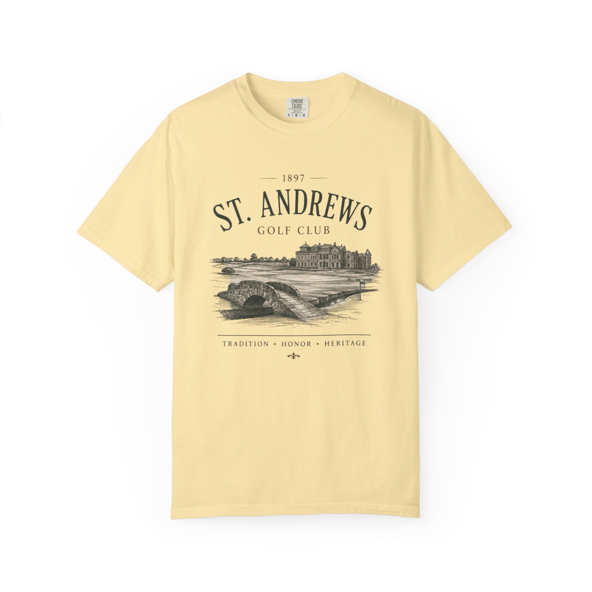 St. Andrews Golf Club T-Shirt — Vintage Links Illustration Tee
