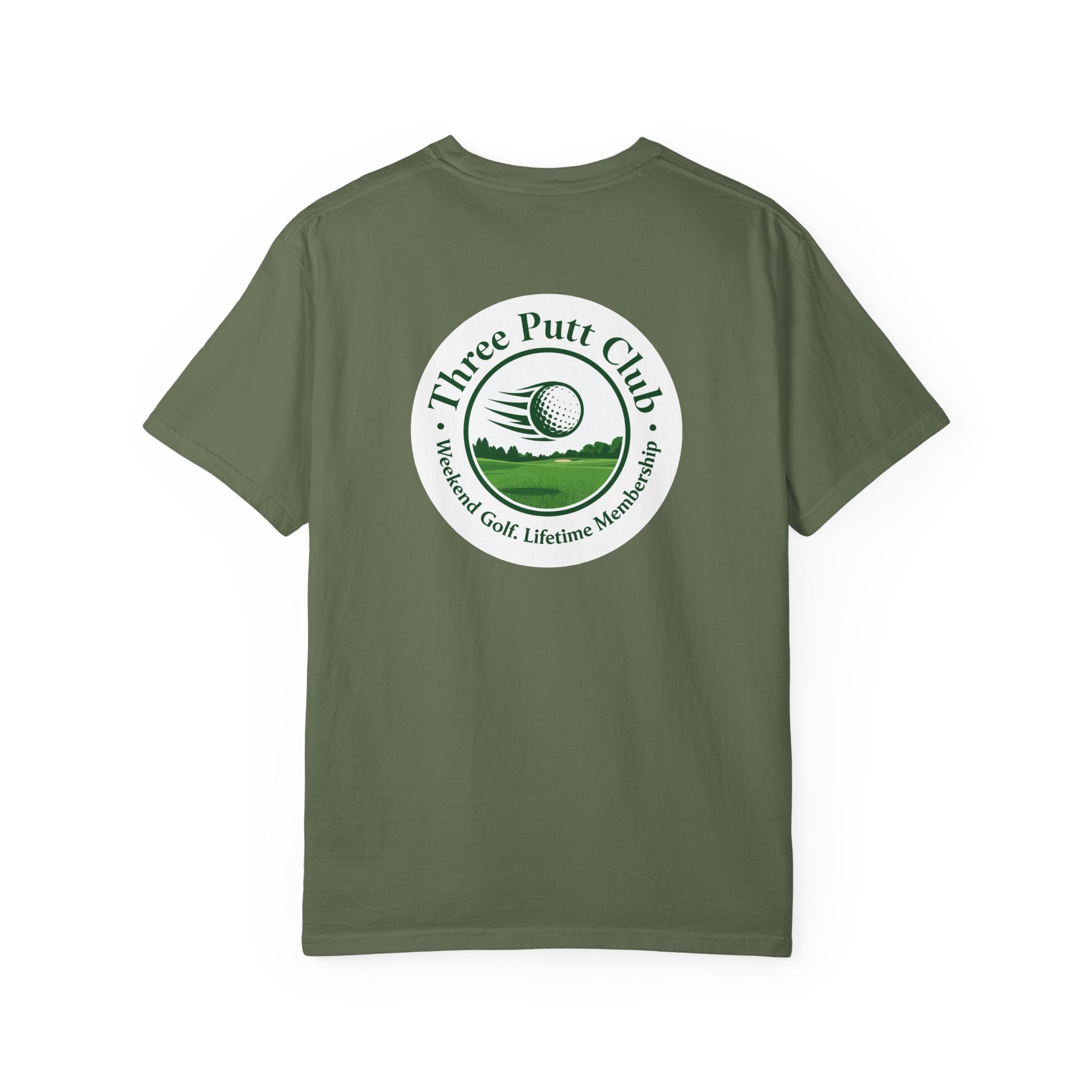 Three Putt Club Golf T‑Shirt — Vintage Course Logo Tee