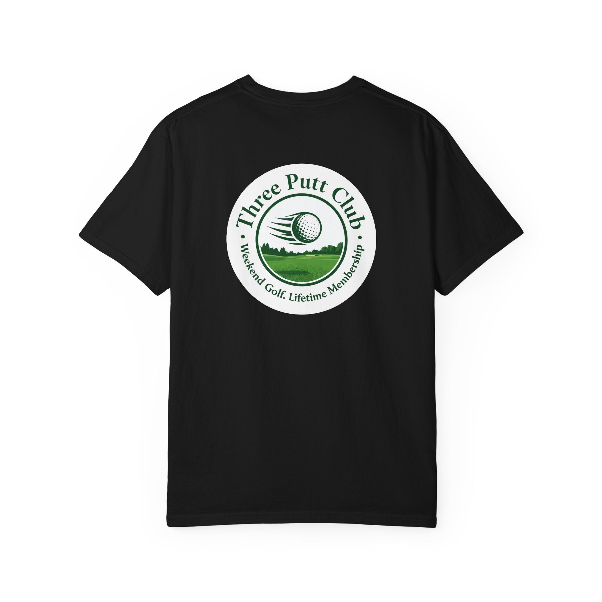 Three Putt Club Golf T‑Shirt — Vintage Course Logo Tee