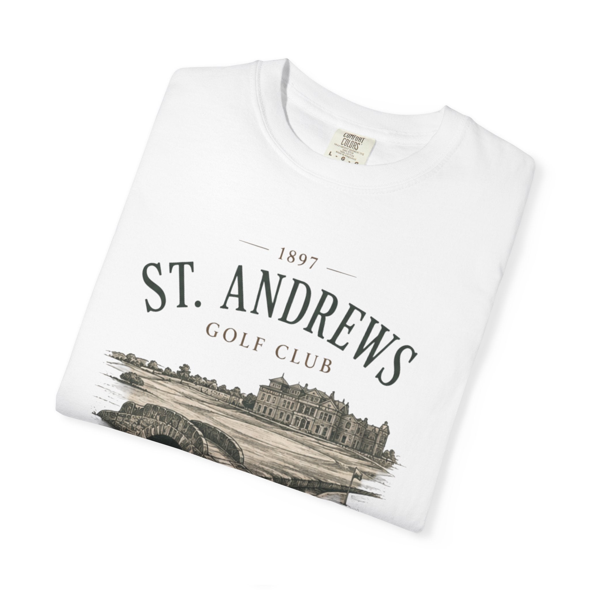 St. Andrews Golf Club T-Shirt — Vintage Links Illustration Tee