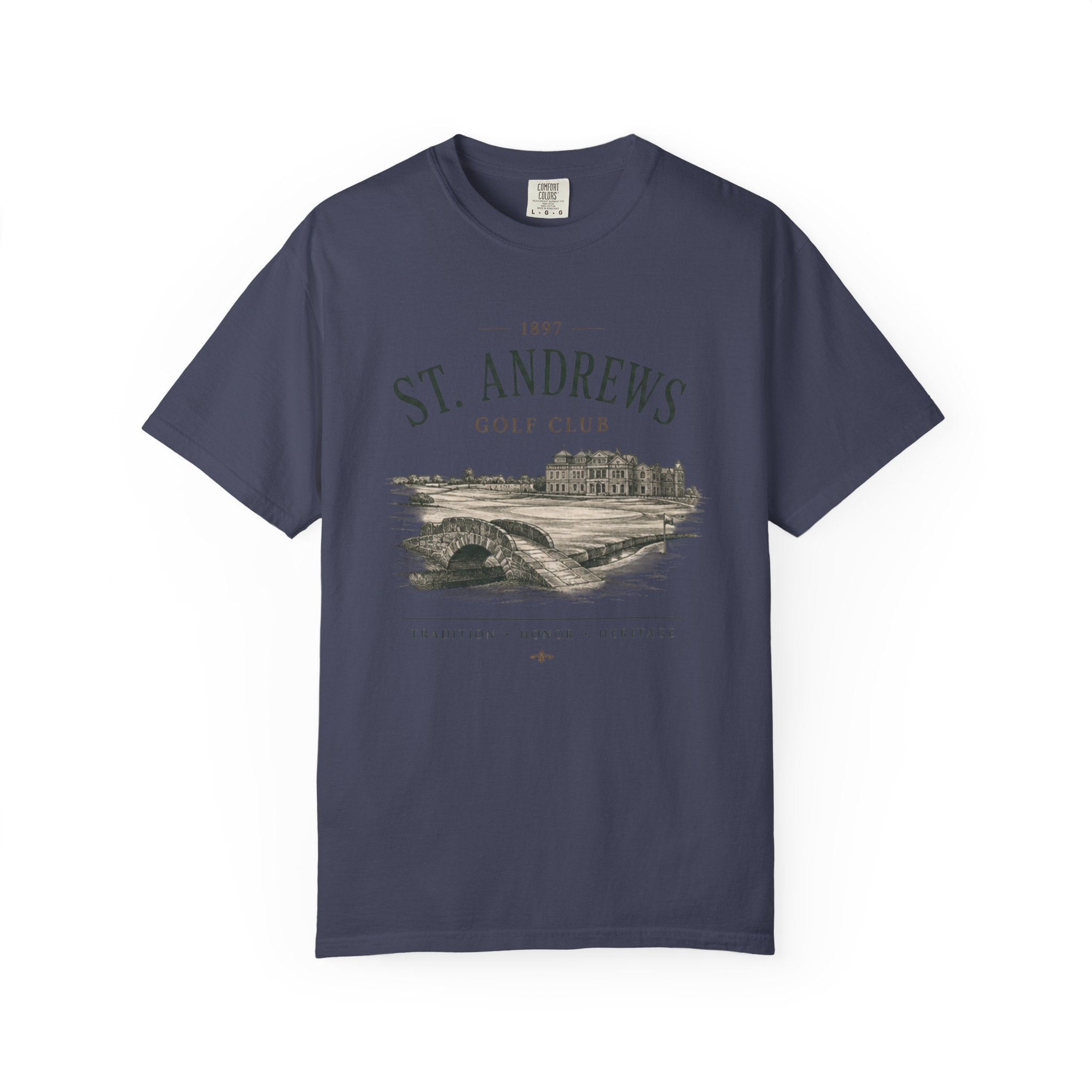 St. Andrews Golf Club T-Shirt — Vintage Links Illustration Tee