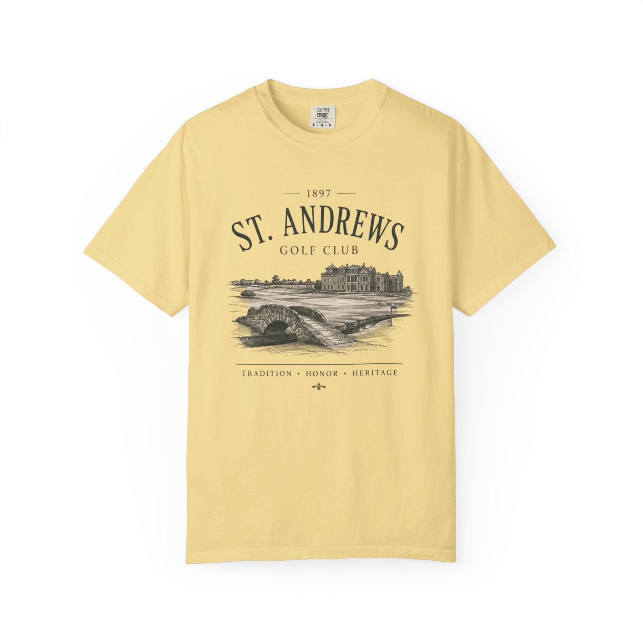 St. Andrews Golf Club T-Shirt — Vintage Links Illustration Tee