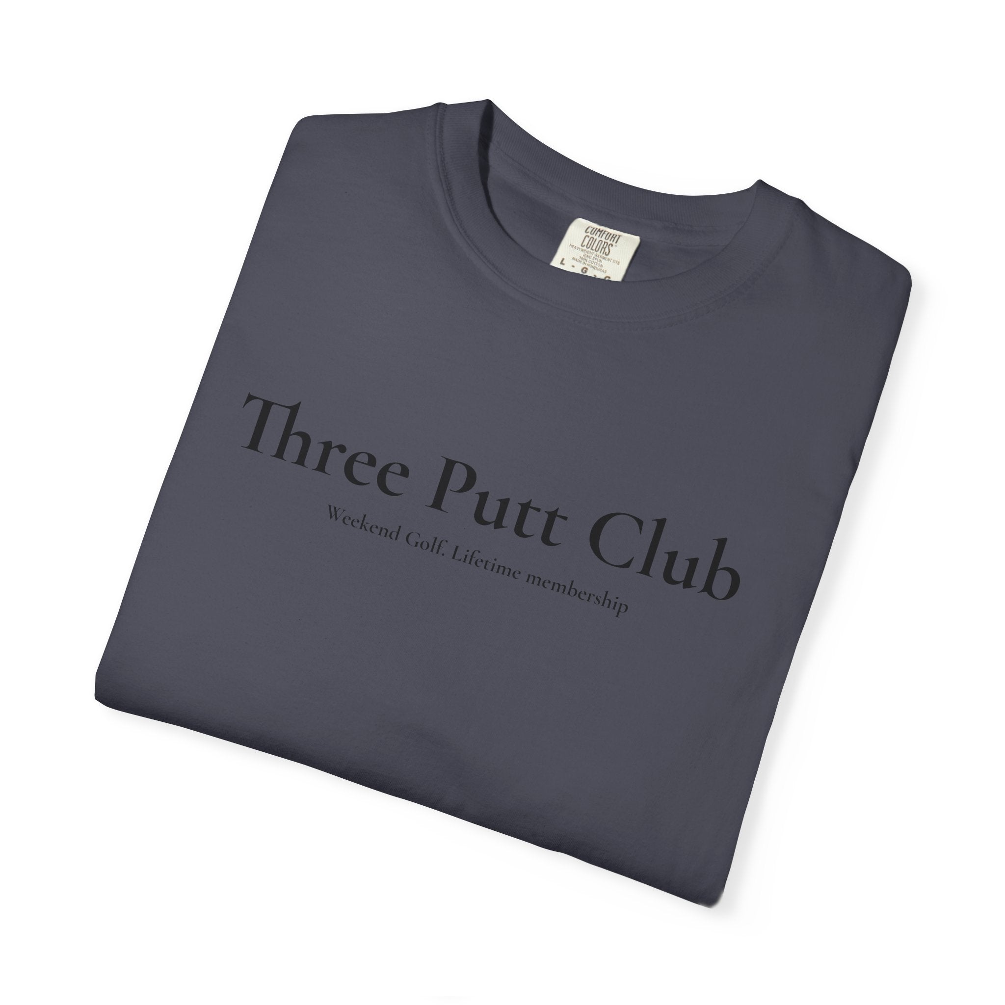 Three Putt Club Golf T‑Shirt — Vintage Course Logo Tee