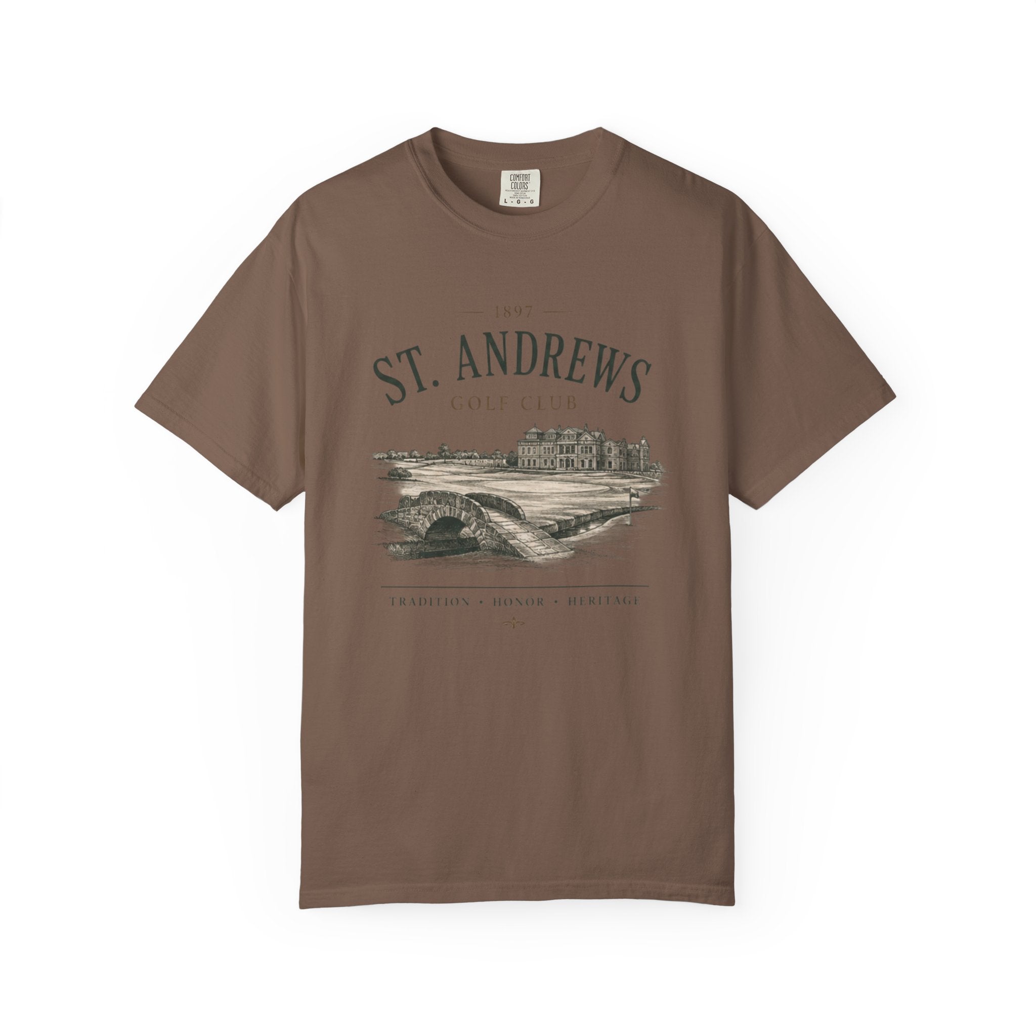St. Andrews Golf Club T-Shirt — Vintage Links Illustration Tee