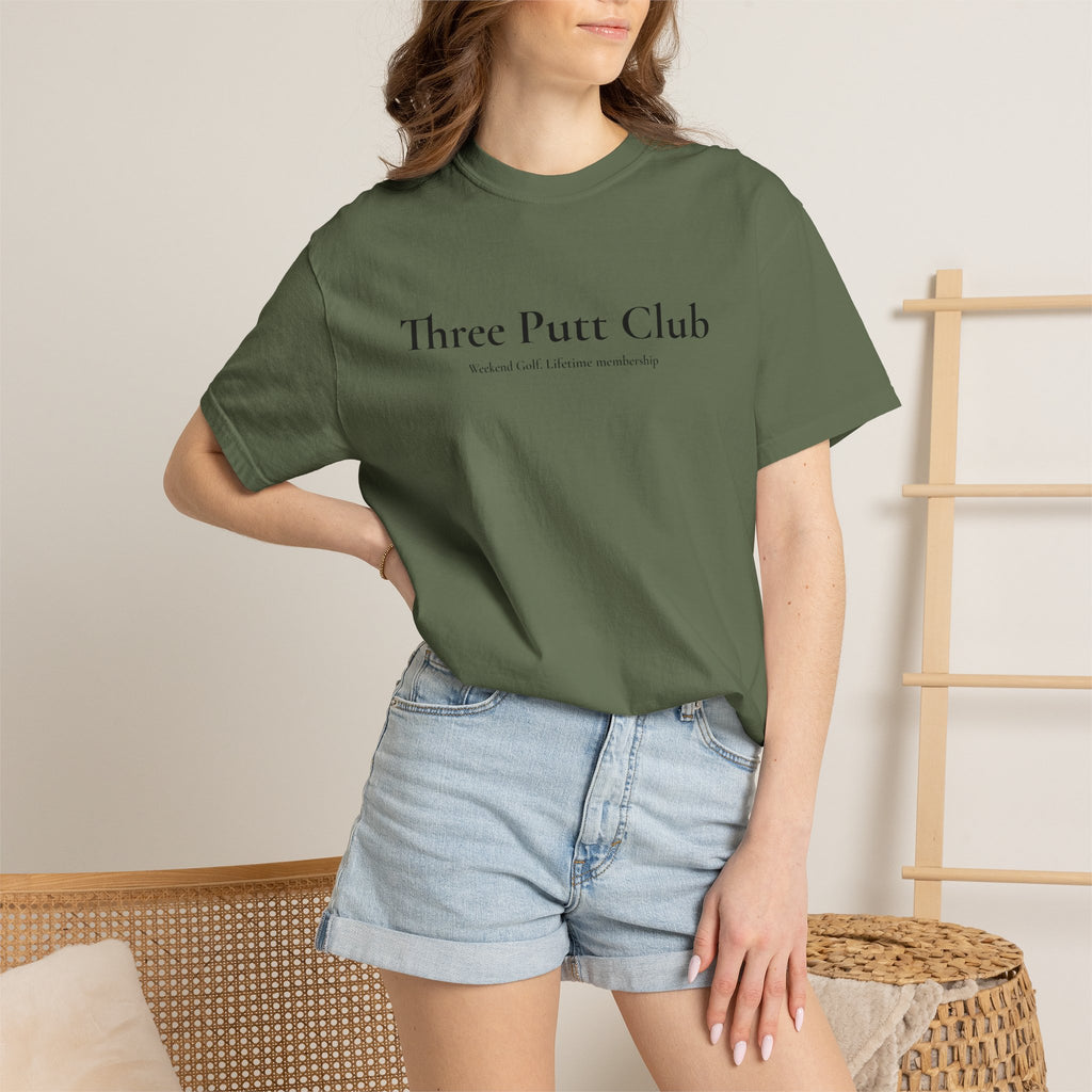 Three Putt Club Golf T‑Shirt — Vintage Course Logo Tee