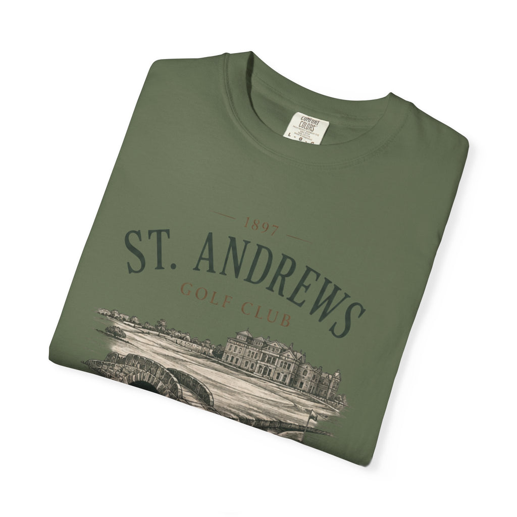St. Andrews Golf Club T-Shirt — Vintage Links Illustration Tee