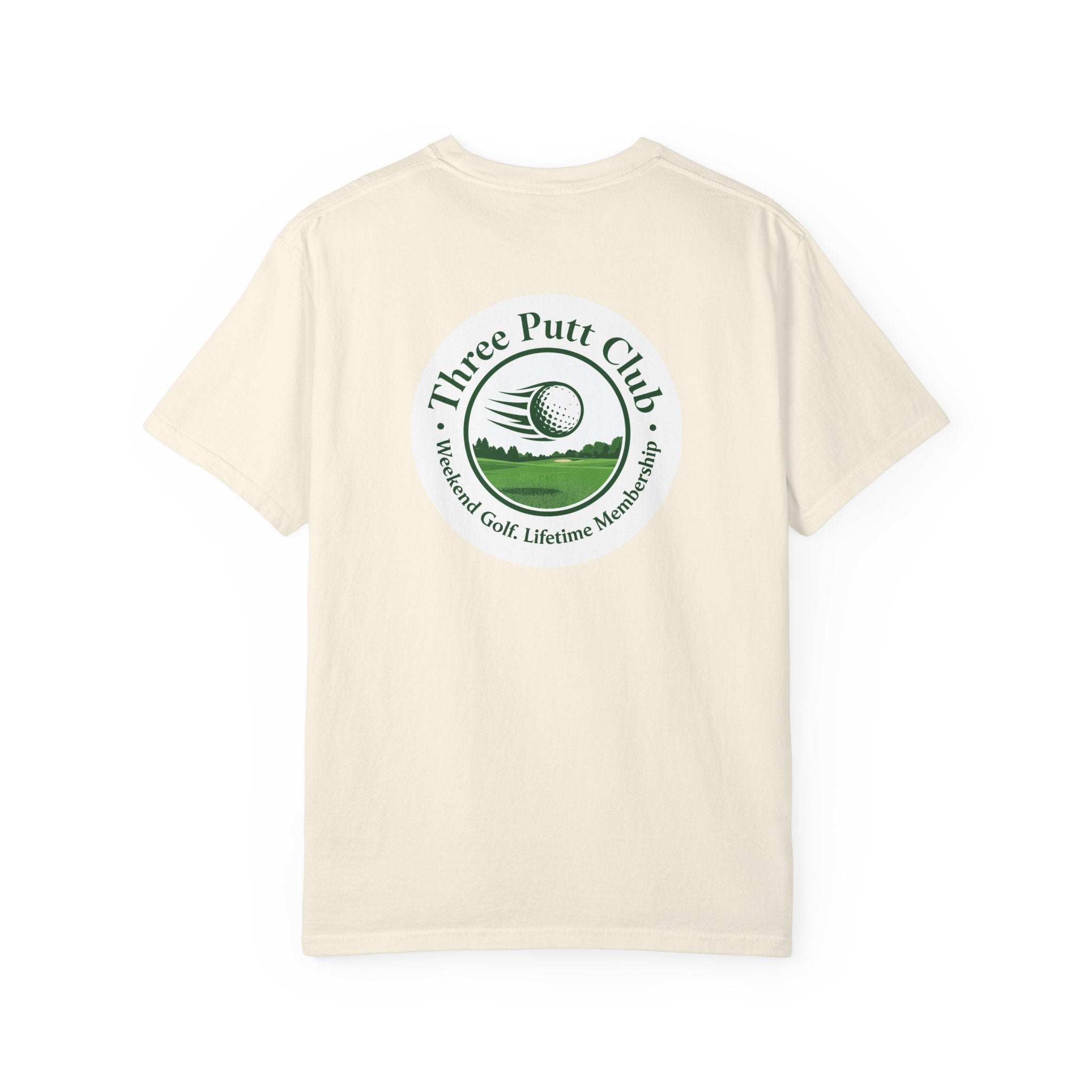 Three Putt Club Golf T‑Shirt — Vintage Course Logo Tee