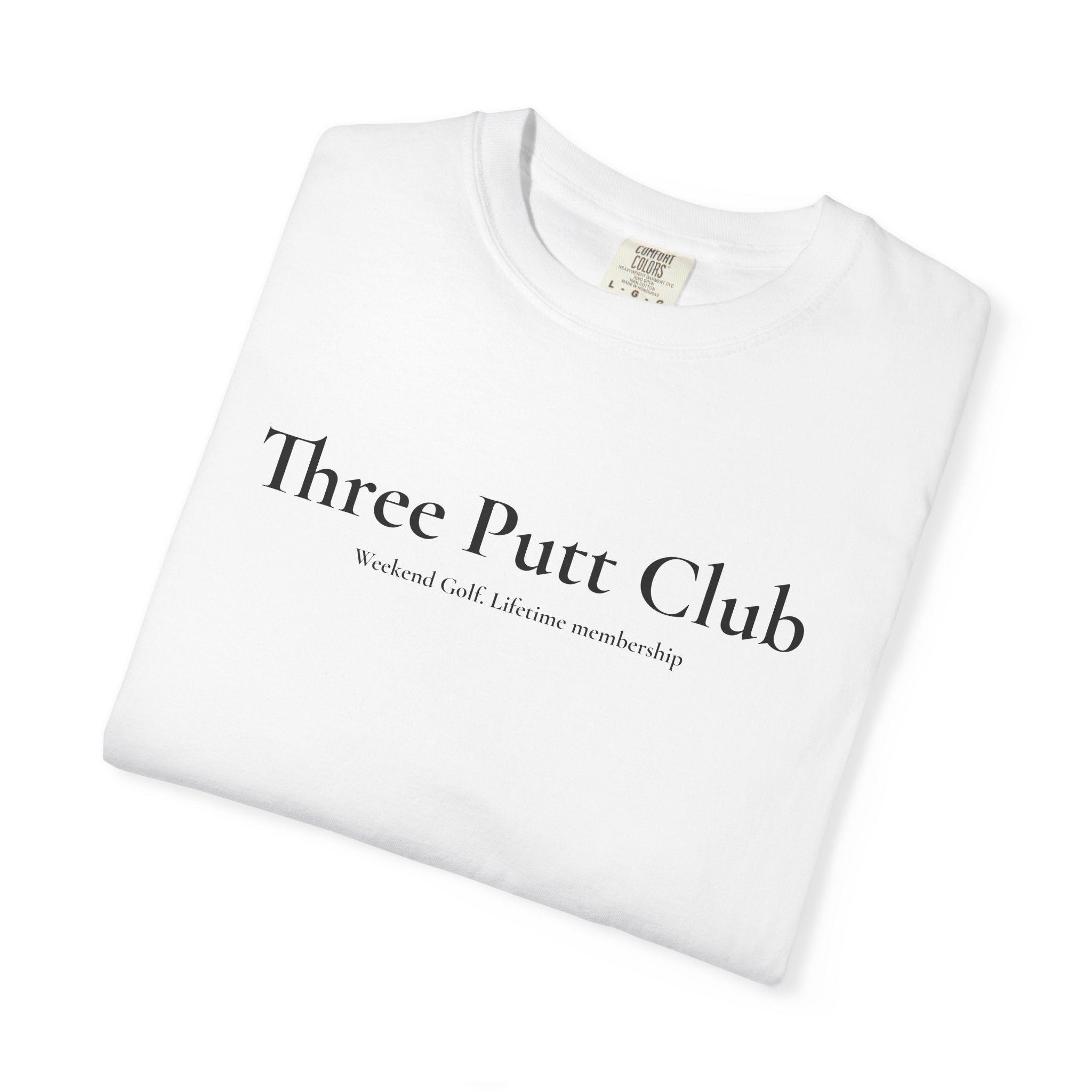 Three Putt Club Golf T‑Shirt — Vintage Course Logo Tee