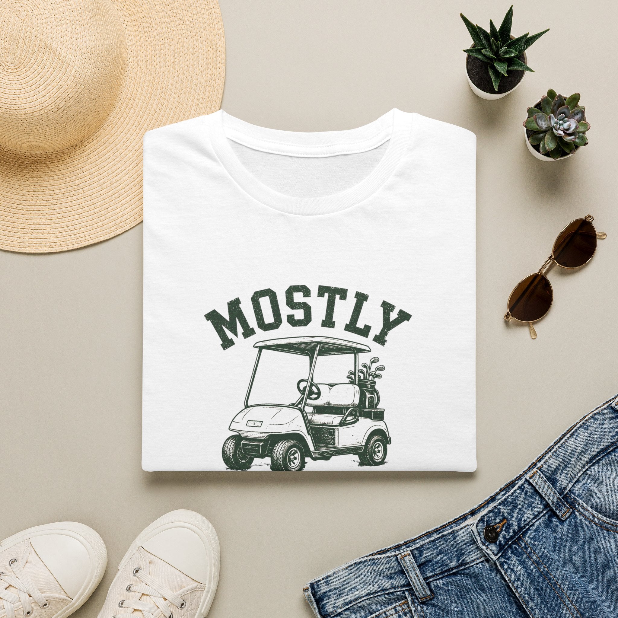 Mostly Here for the Cart - T-Shirt
