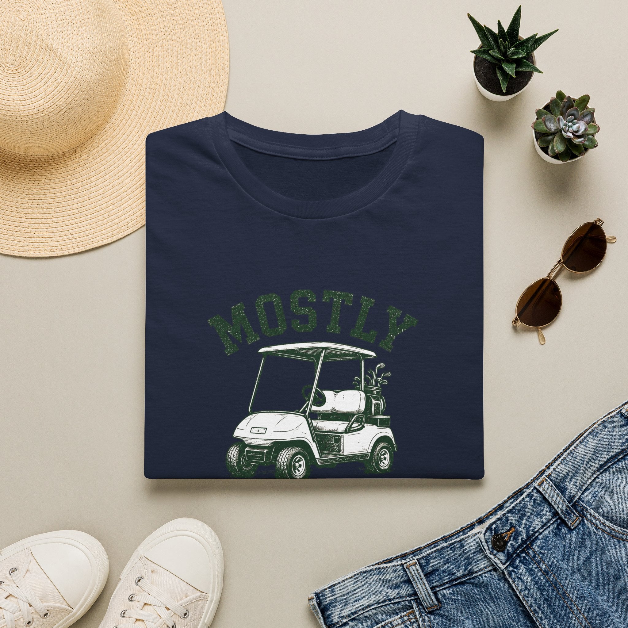 Mostly Here for the Cart - T-Shirt