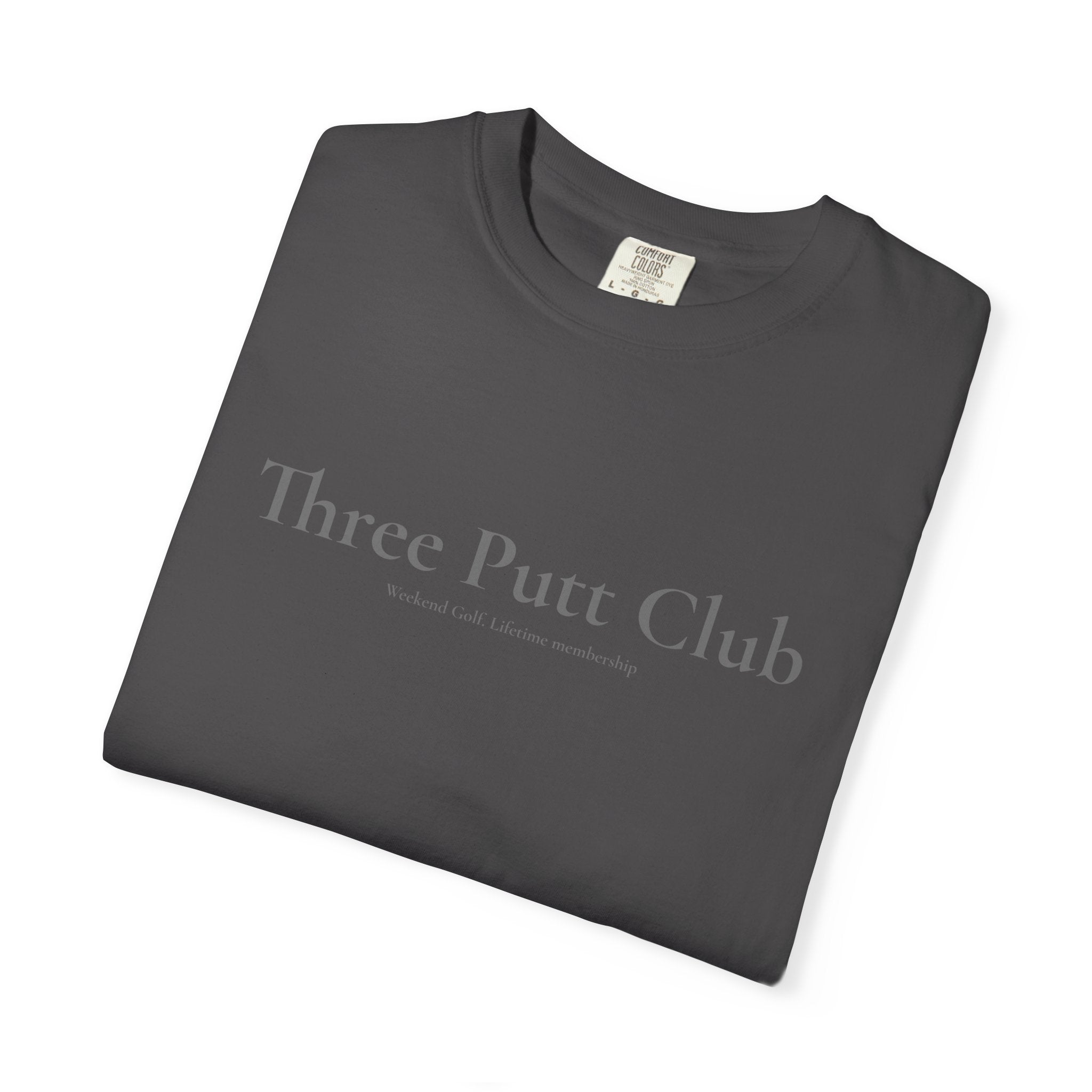 Three Putt Club Golf T‑Shirt — Vintage Course Logo Tee