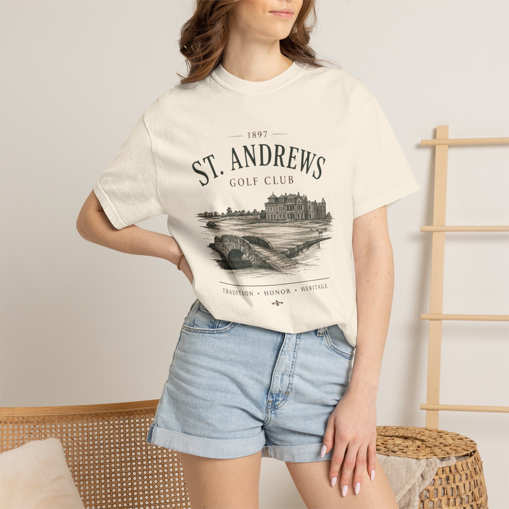 St. Andrews Golf Club T-Shirt — Vintage Links Illustration Tee
