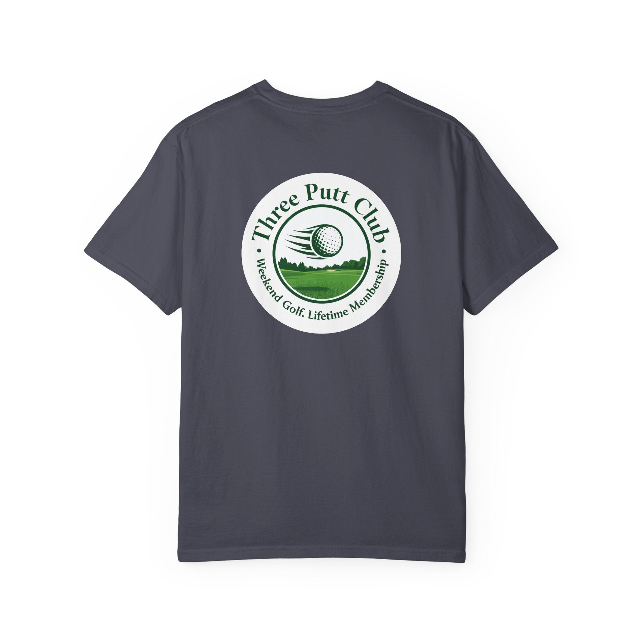 Three Putt Club Golf T‑Shirt — Vintage Course Logo Tee