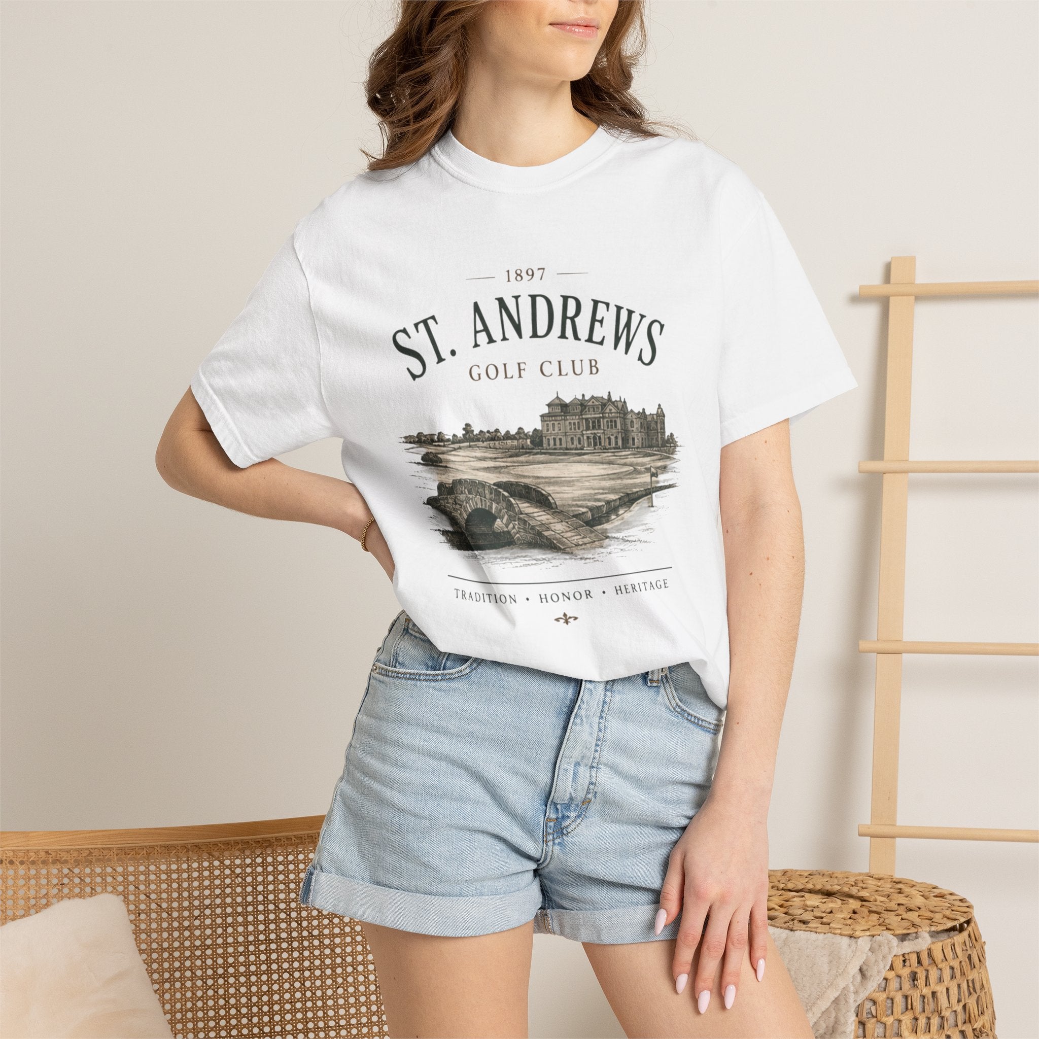 St. Andrews Golf Club T-Shirt — Vintage Links Illustration Tee