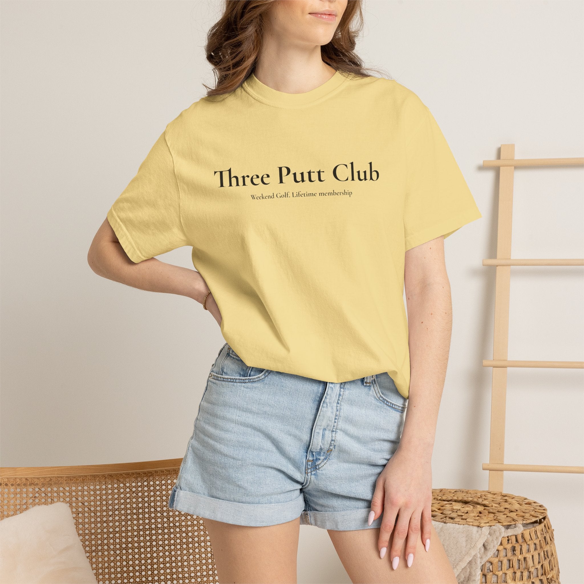 Three Putt Club Golf T‑Shirt — Vintage Course Logo Tee