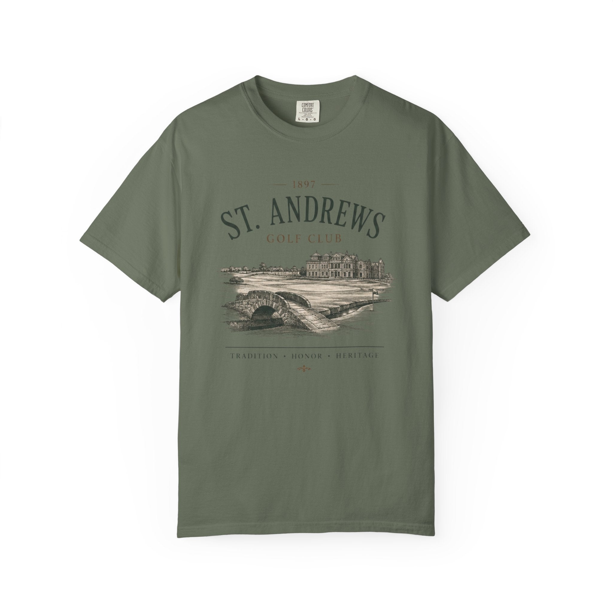 St. Andrews Golf Club T-Shirt — Vintage Links Illustration Tee