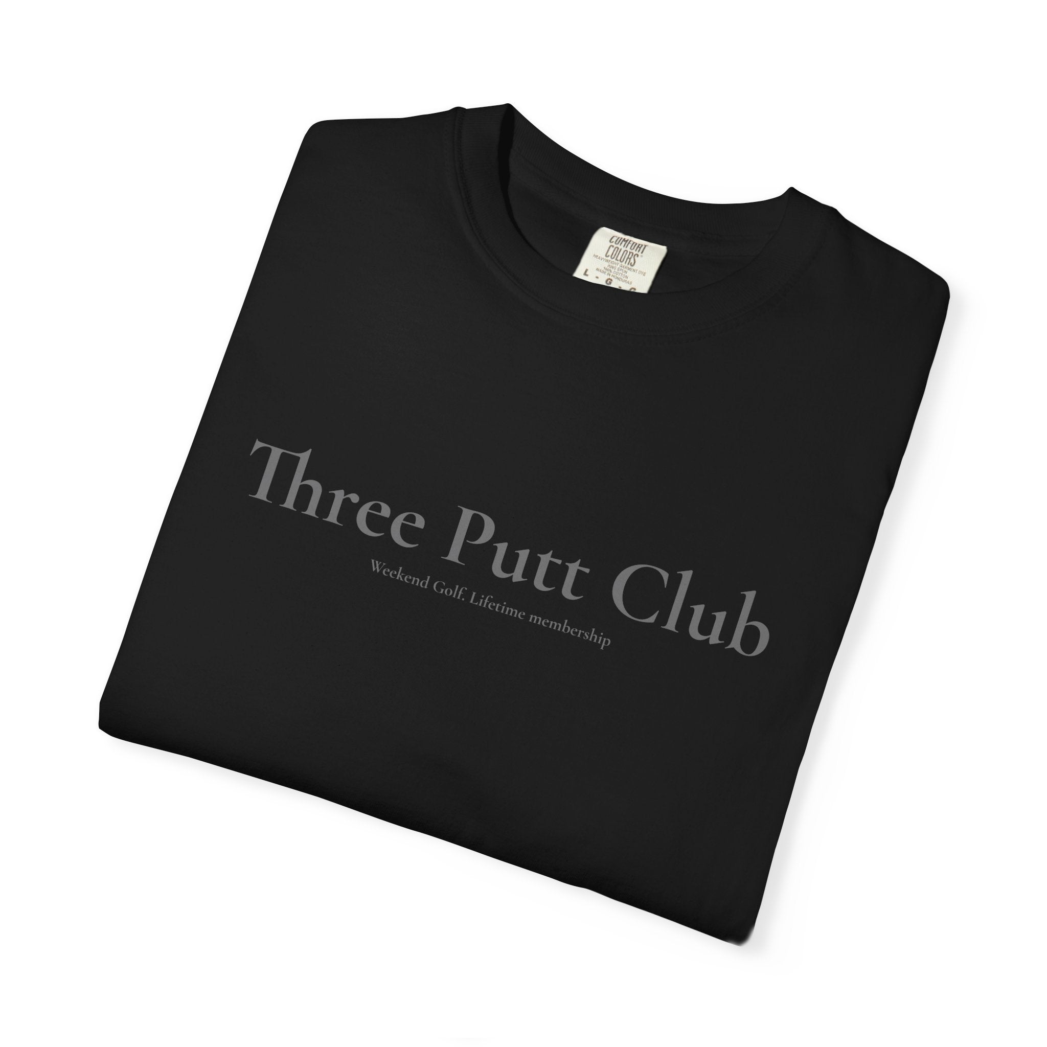 Three Putt Club Golf T‑Shirt — Vintage Course Logo Tee