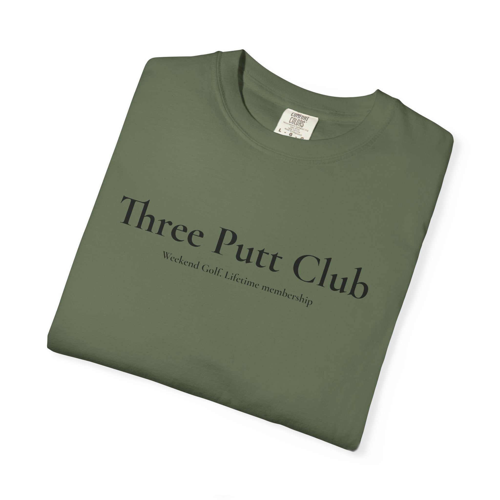 Three Putt Club Golf T‑Shirt — Vintage Course Logo Tee