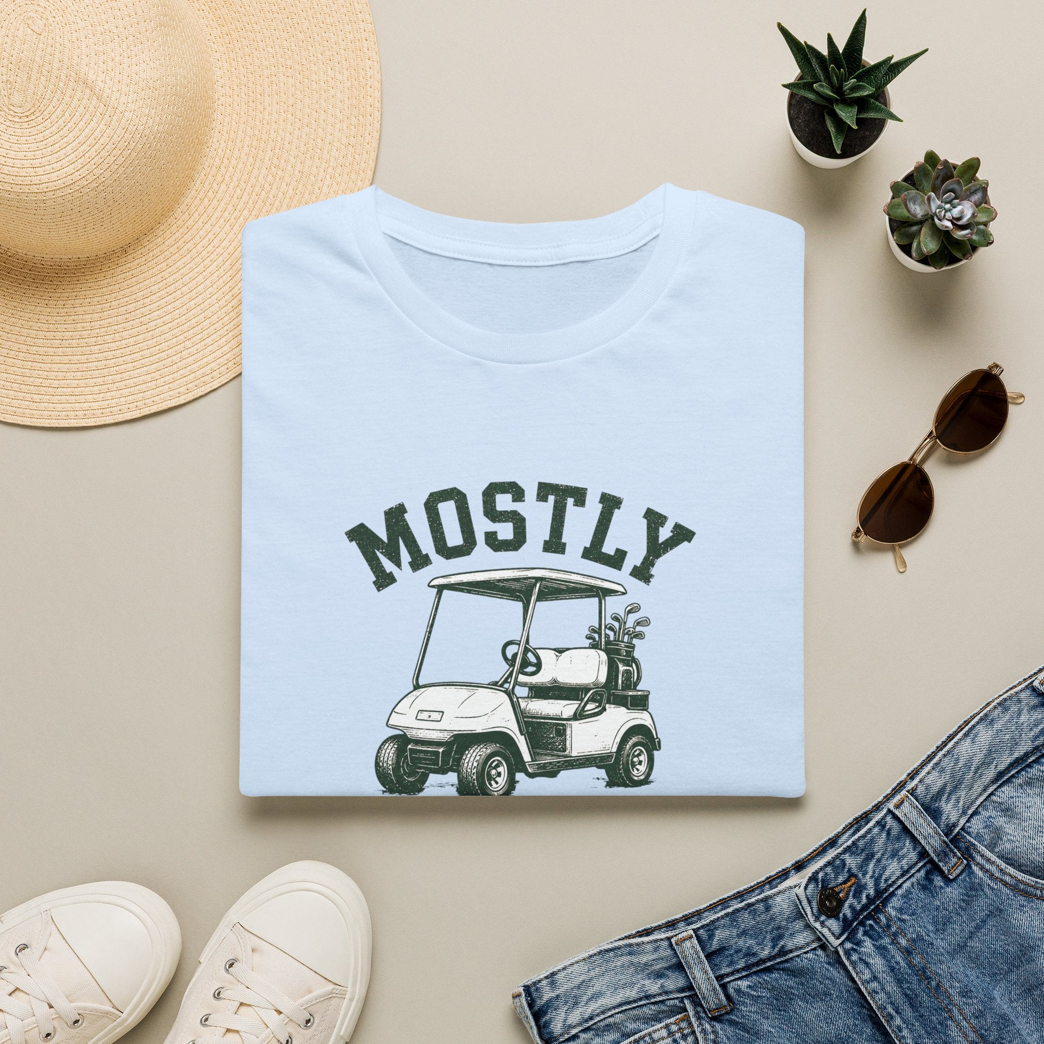 Mostly Here for the Cart - T-Shirt