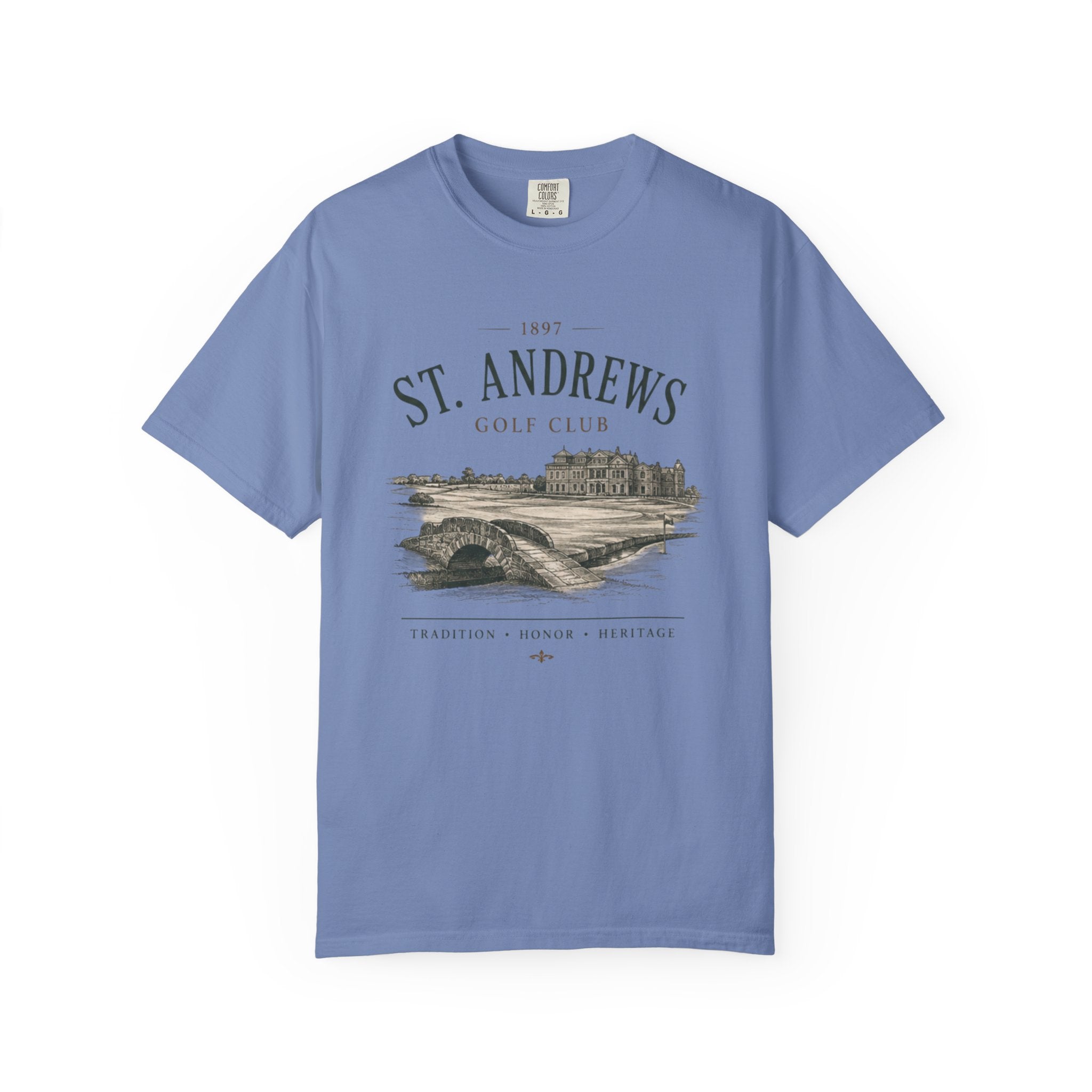 St. Andrews Golf Club T-Shirt — Vintage Links Illustration Tee