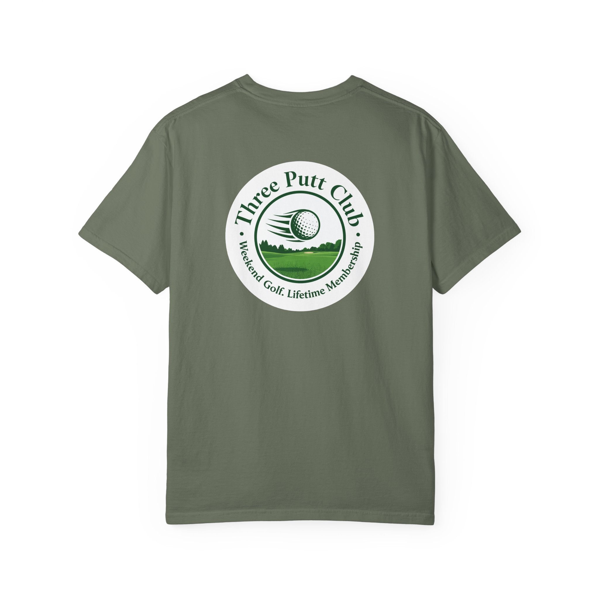 Three Putt Club Golf T‑Shirt — Vintage Course Logo Tee