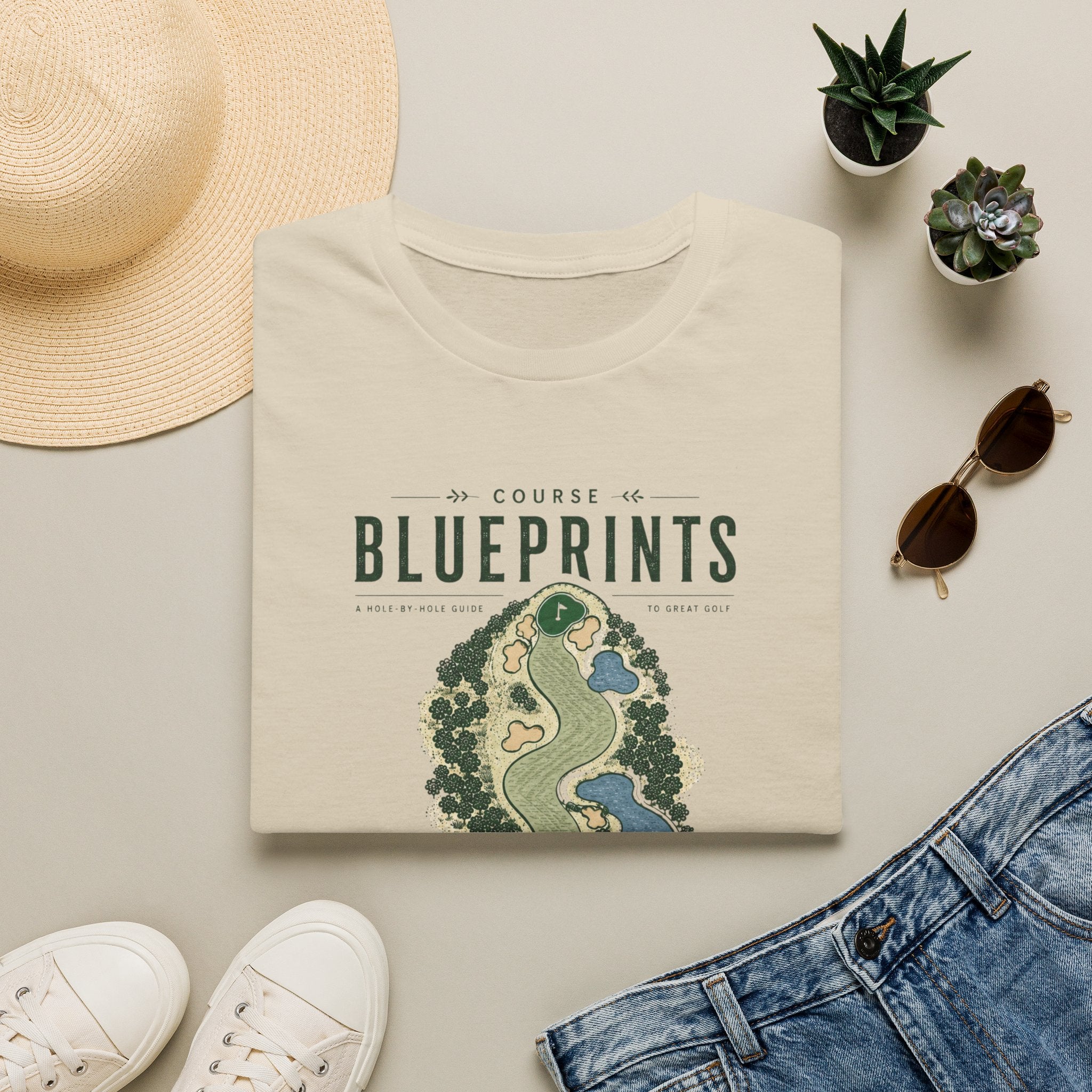 Golf Course Blueprint - T-Shirt
